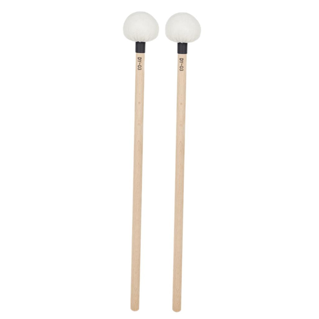 2 Pieces Percussion Mallet Sticks for Bells Instrument Parts Accessories Black