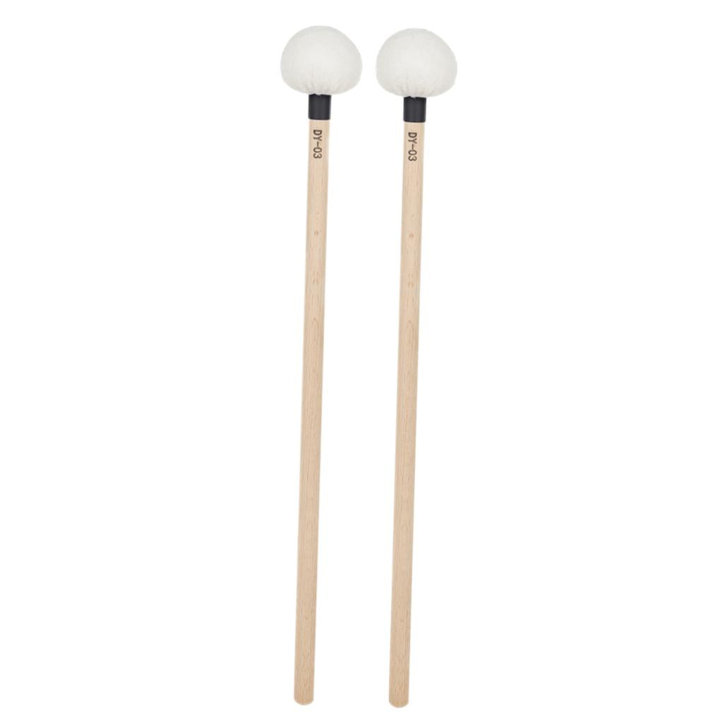 2 Pieces Percussion Mallet Sticks for Bells Instrument Parts Accessories Black