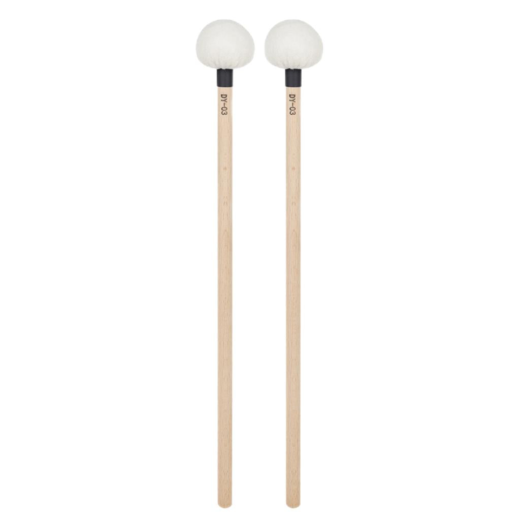 2 Pieces Percussion Mallet Sticks for Bells Instrument Parts Accessories Black