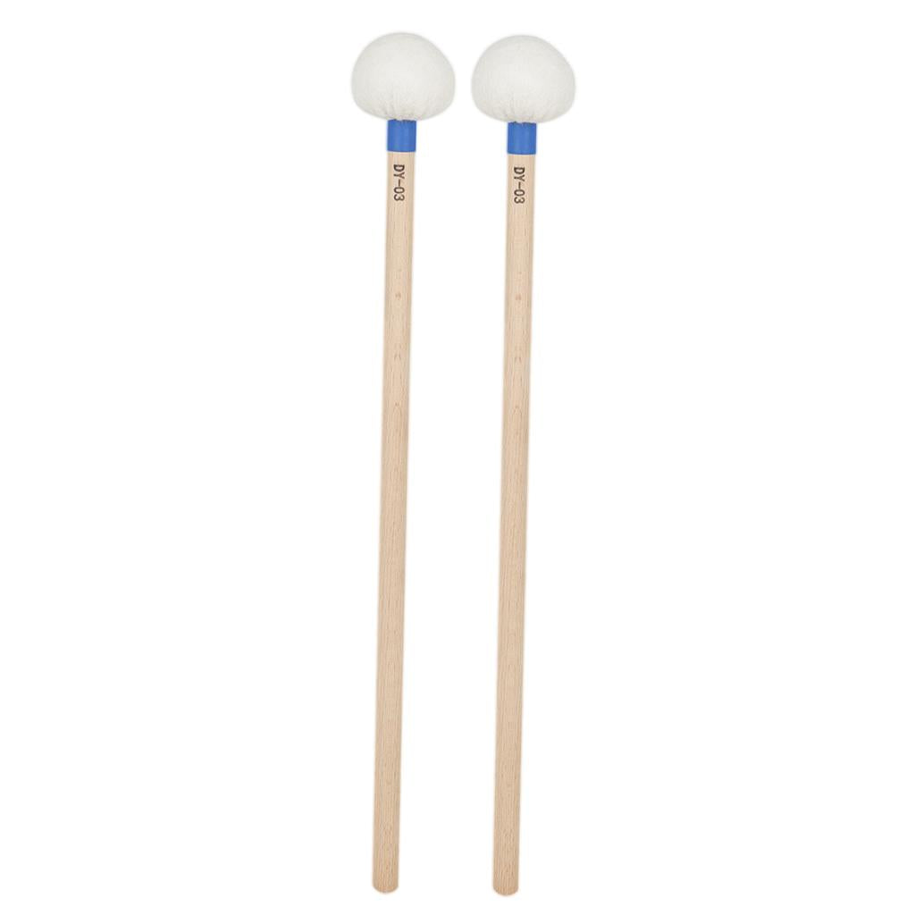 2 Pieces Percussion Mallet Sticks for Bells Instrument Parts Accessories Blue