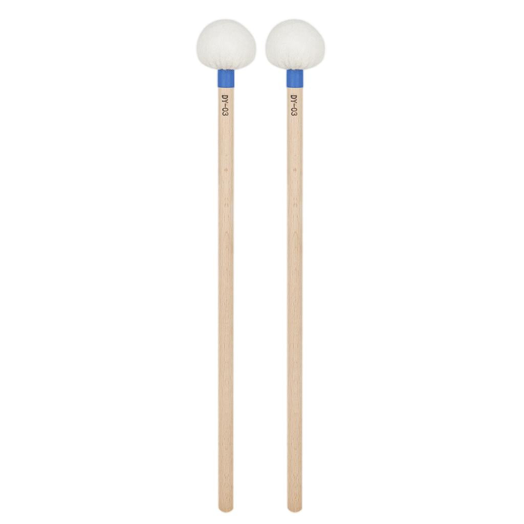2 Pieces Percussion Mallet Sticks for Bells Instrument Parts Accessories Blue