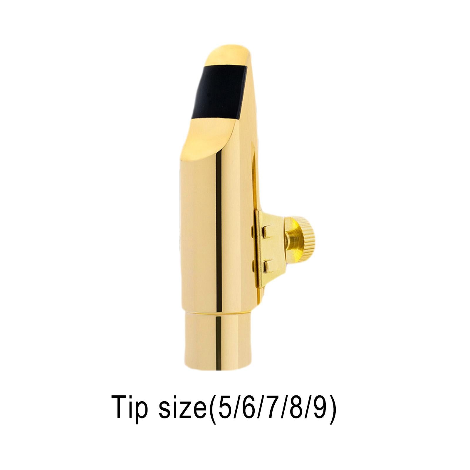 Soprano Saxophone Mouthpiece Gold Size 5 6 7 8 9 for Music Lovers Gifts Size 5