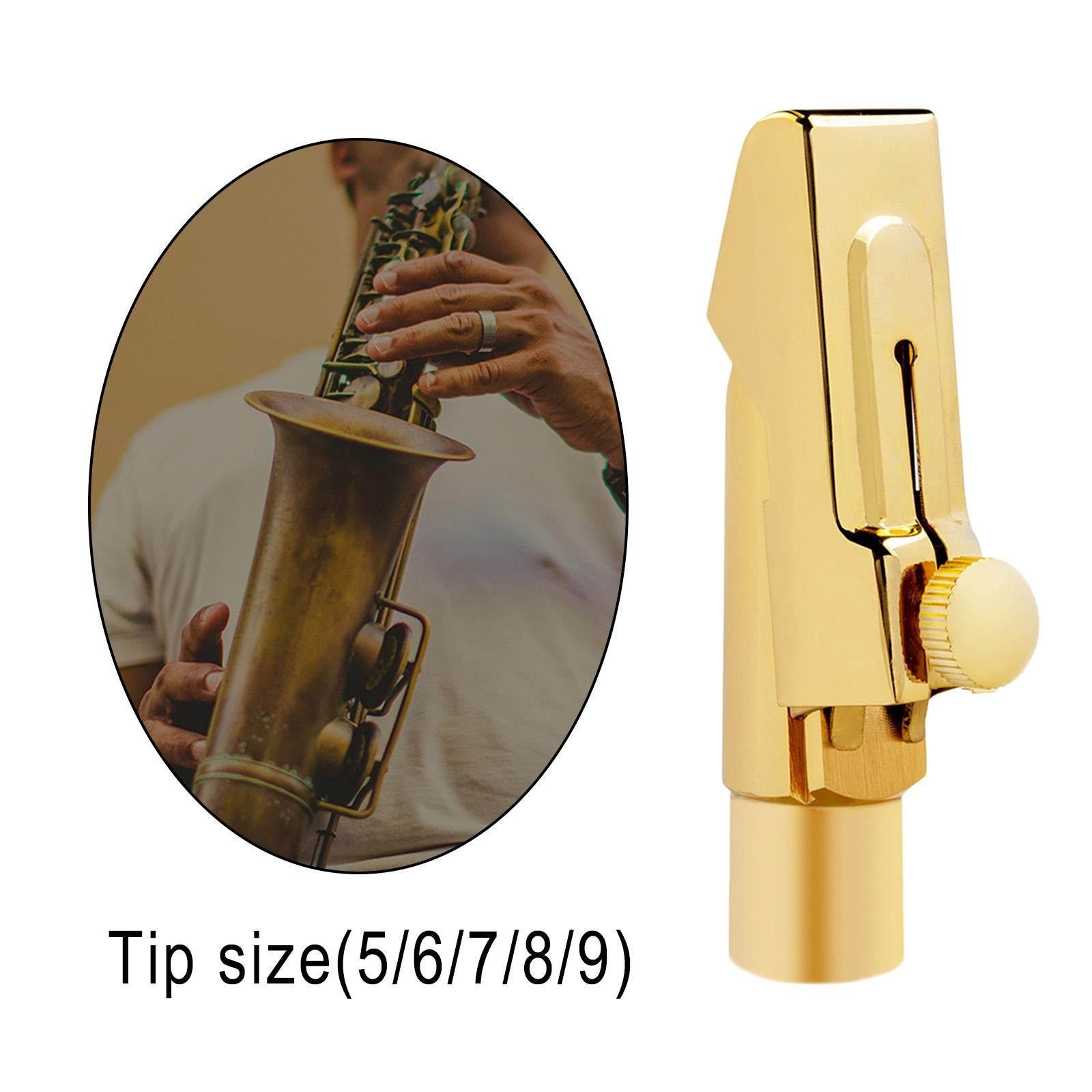 Soprano Saxophone Mouthpiece Gold Size 5 6 7 8 9 for Music Lovers Gifts Size 5