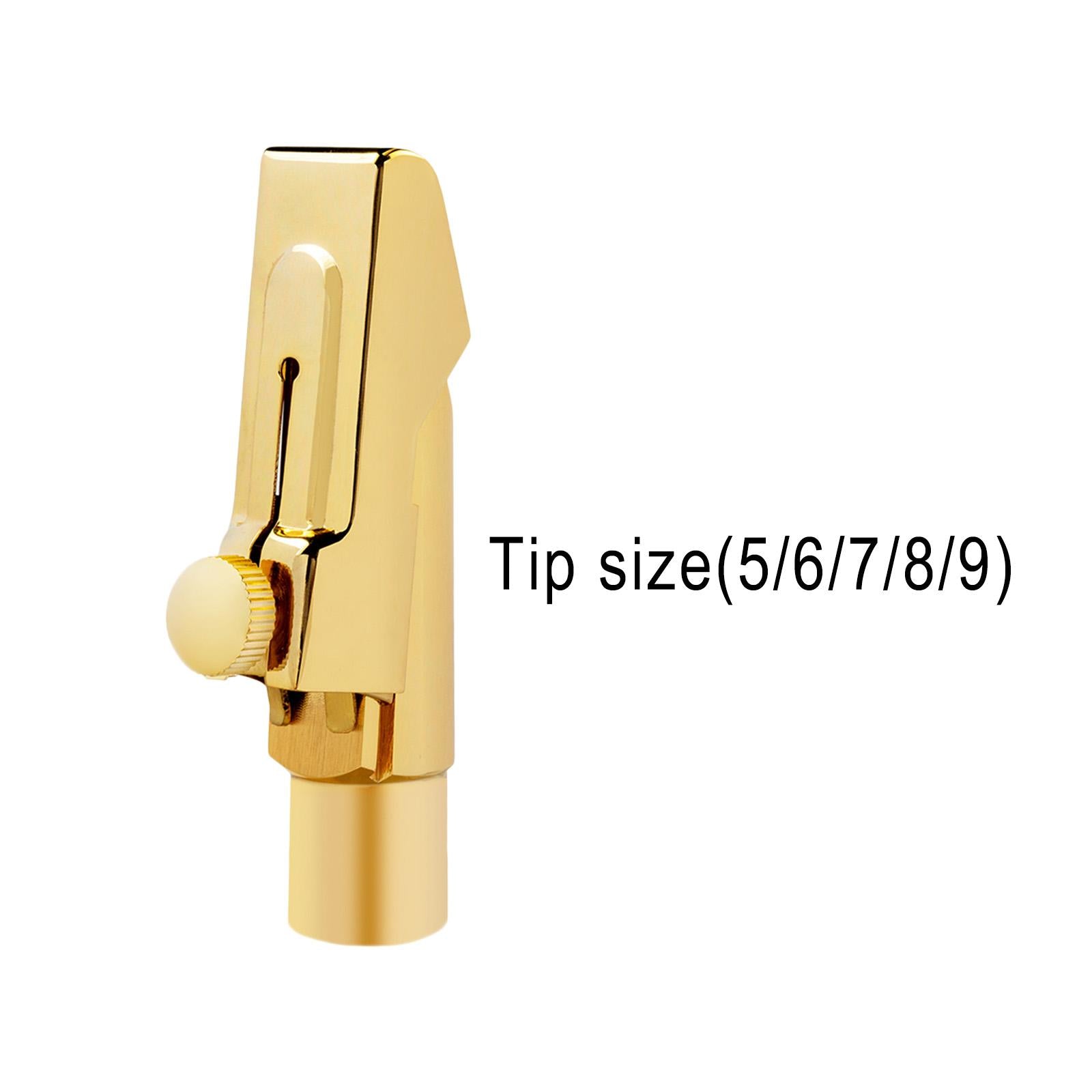 Soprano Saxophone Mouthpiece Gold Size 5 6 7 8 9 for Music Lovers Gifts Size 5