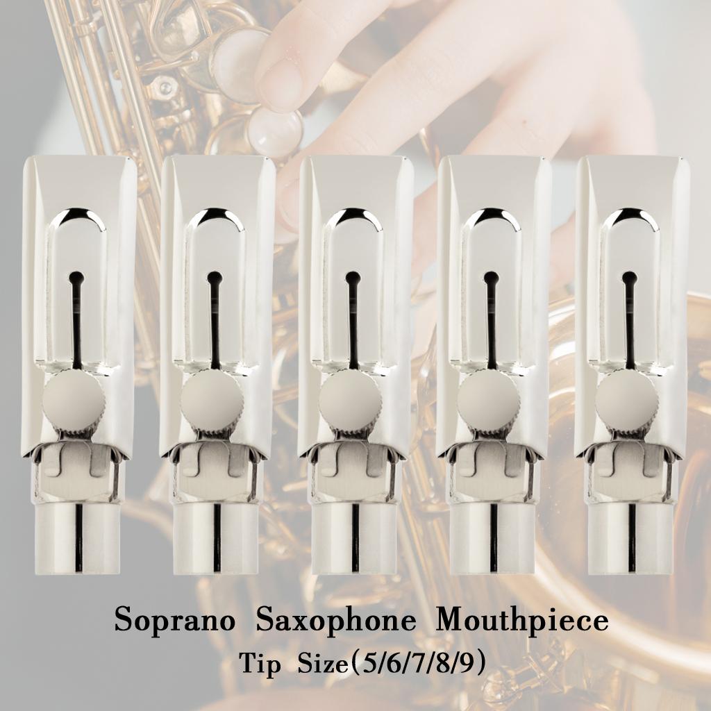 Metal Soprano Sax Mouthpiece Beginners Musical Instrument Accessories Size 5