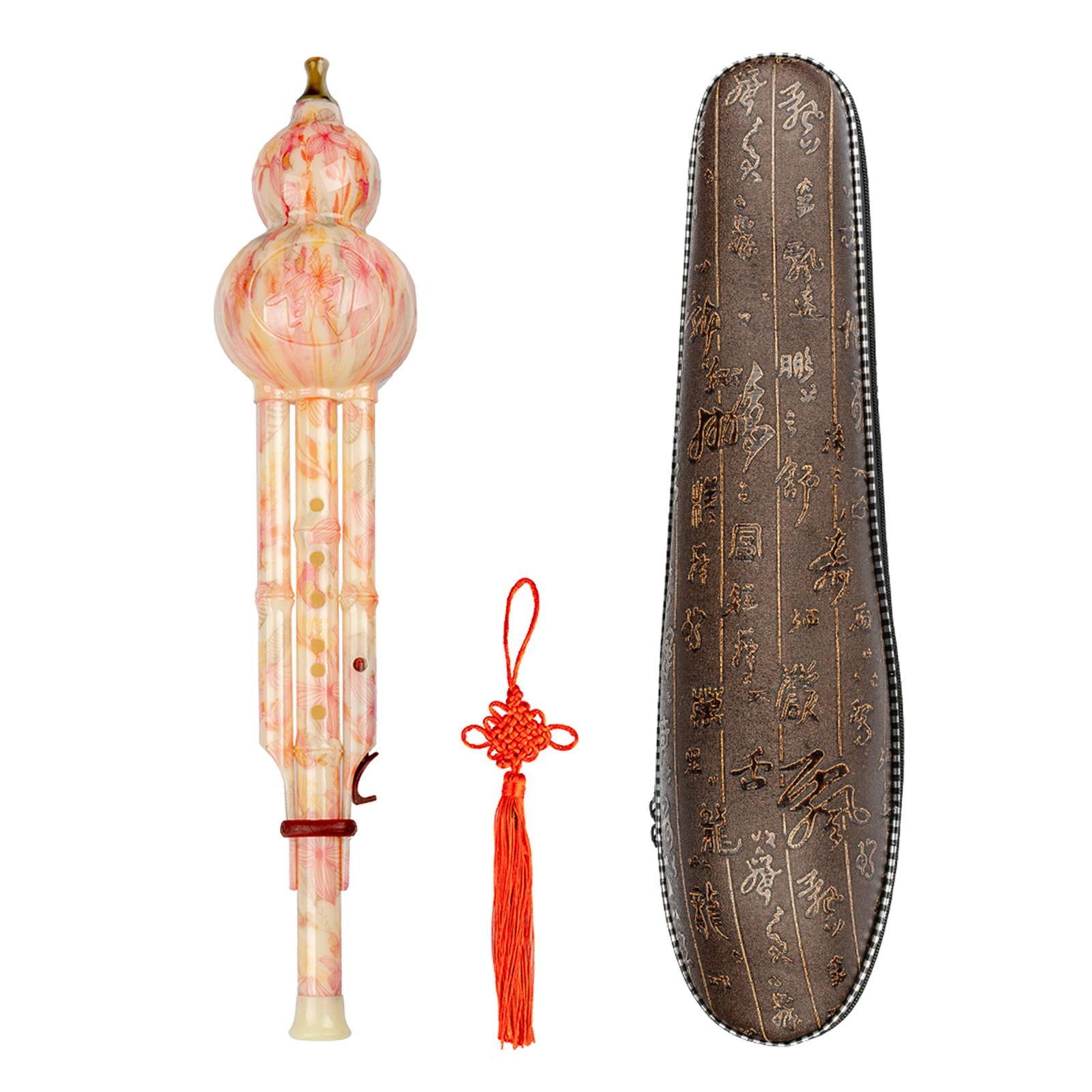 Chinese Traditional Hulusi Instrument for Music Lovers Beginner Orange