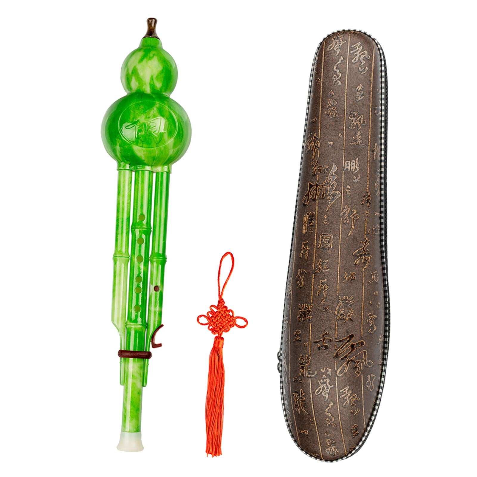 Chinese Traditional Hulusi Instrument for Music Lovers Beginner Green