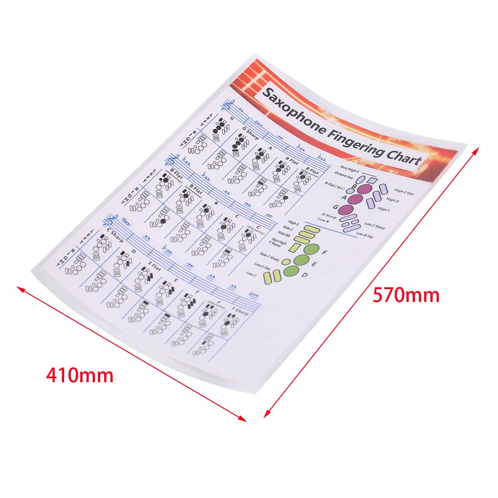 Saxophone Practice Chart Accessories Useful Beginner'S Guide Adult L