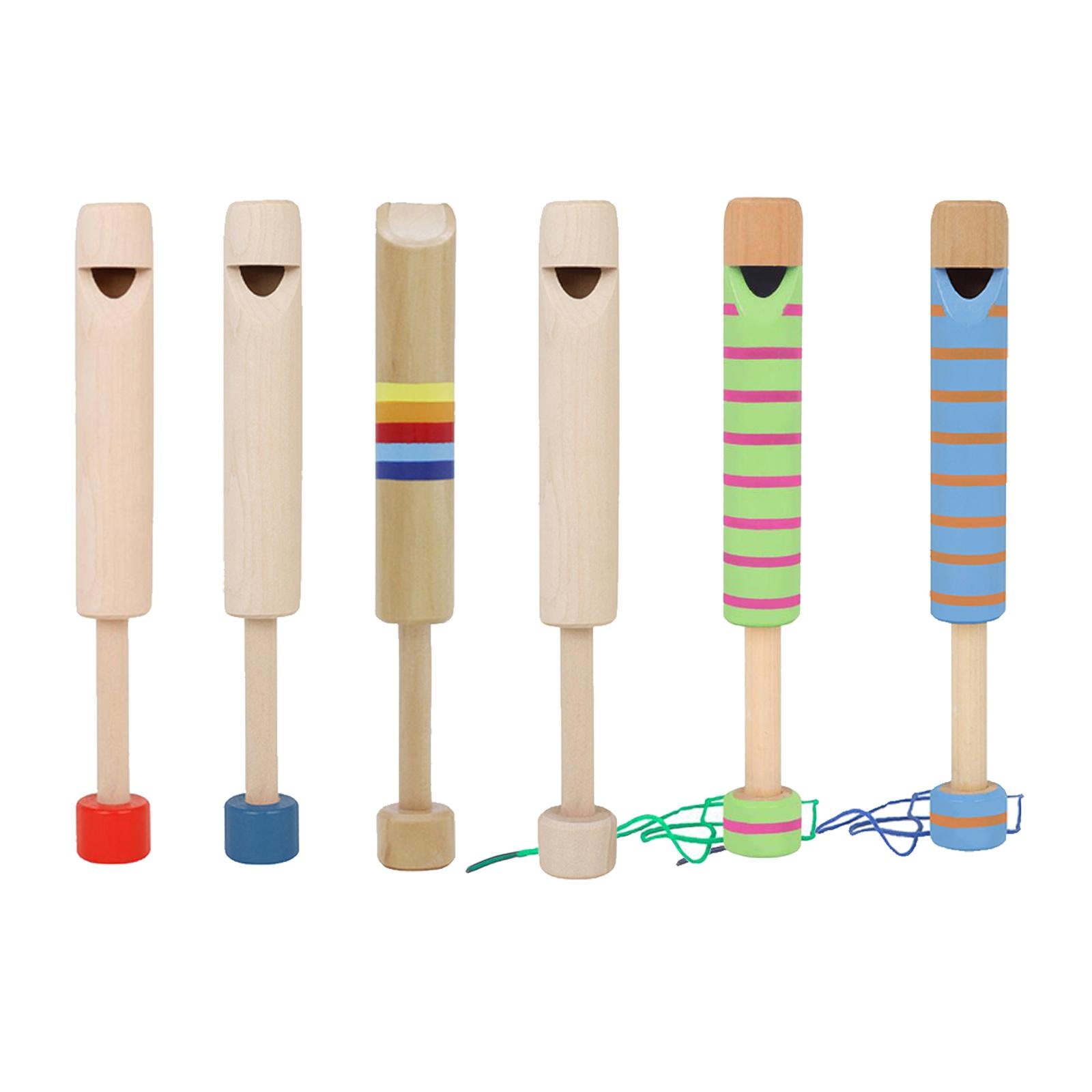 Wood Slide Whistle Toy Creativity Fun for Age 3 to 10 Kids colorful