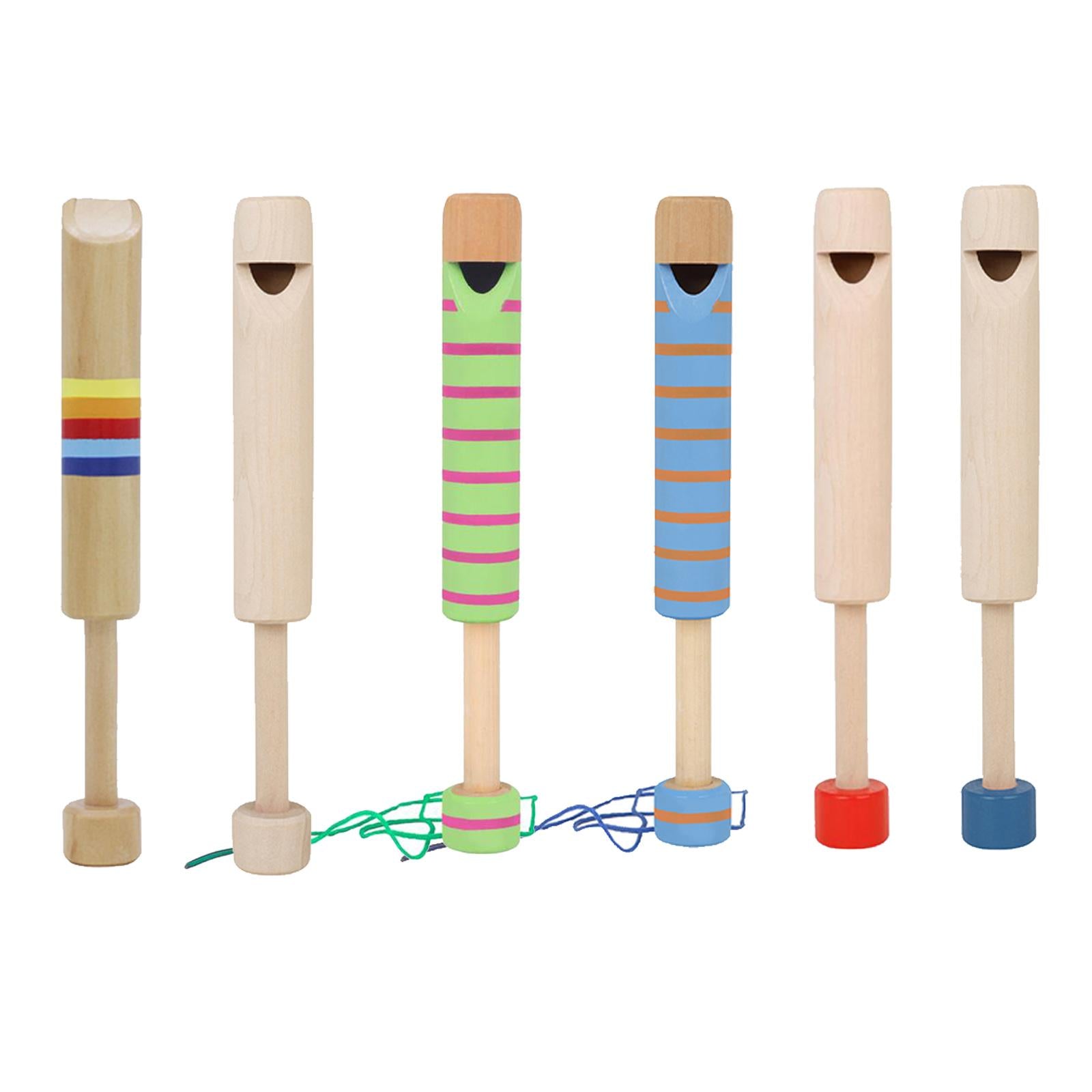 Wood Slide Whistle Toy Creativity Fun for Age 3 to 10 Kids colorful
