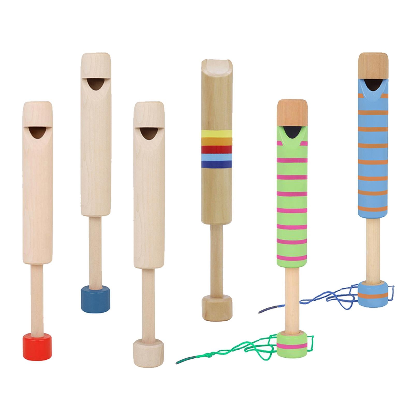 Wood Slide Whistle Toy Creativity Fun for Age 3 to 10 Kids colorful