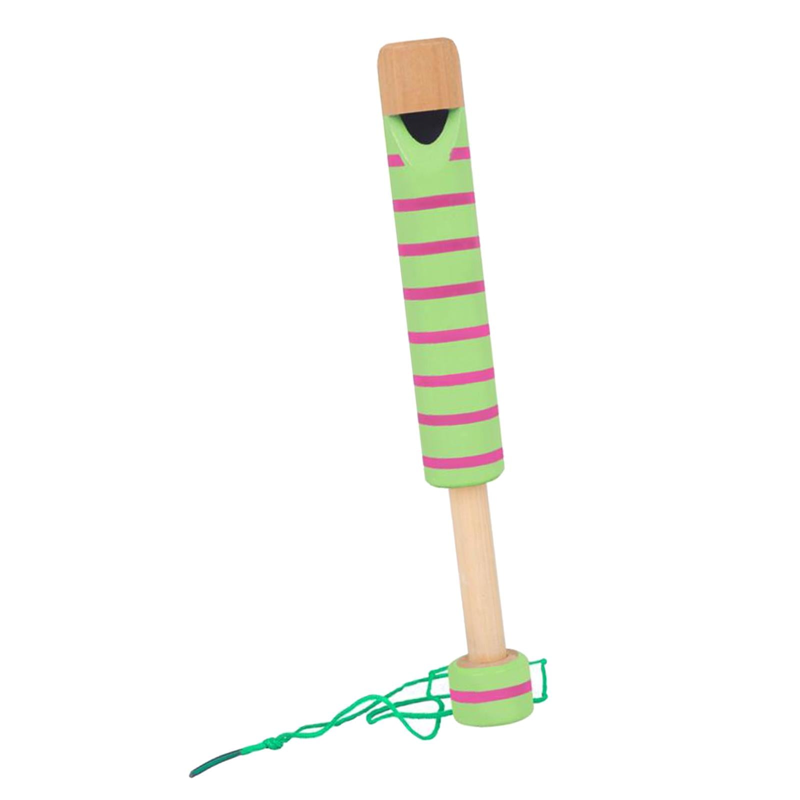 Wood Slide Whistle Toy Creativity Fun for Age 3 to 10 Kids green