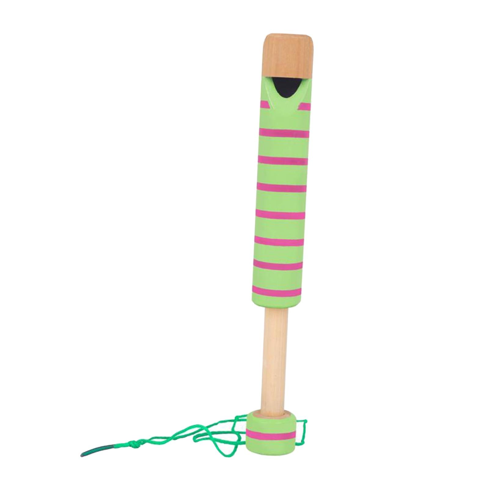 Wood Slide Whistle Toy Creativity Fun for Age 3 to 10 Kids green