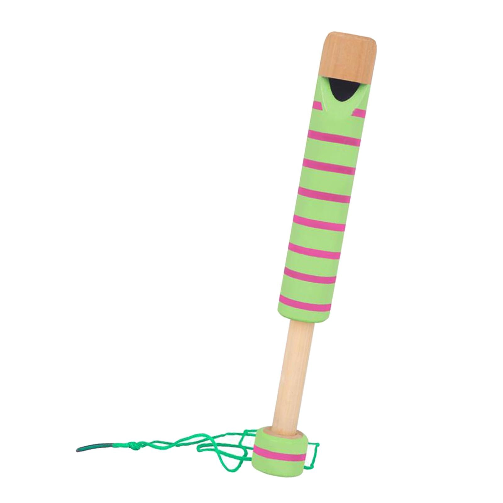 Wood Slide Whistle Toy Creativity Fun for Age 3 to 10 Kids green