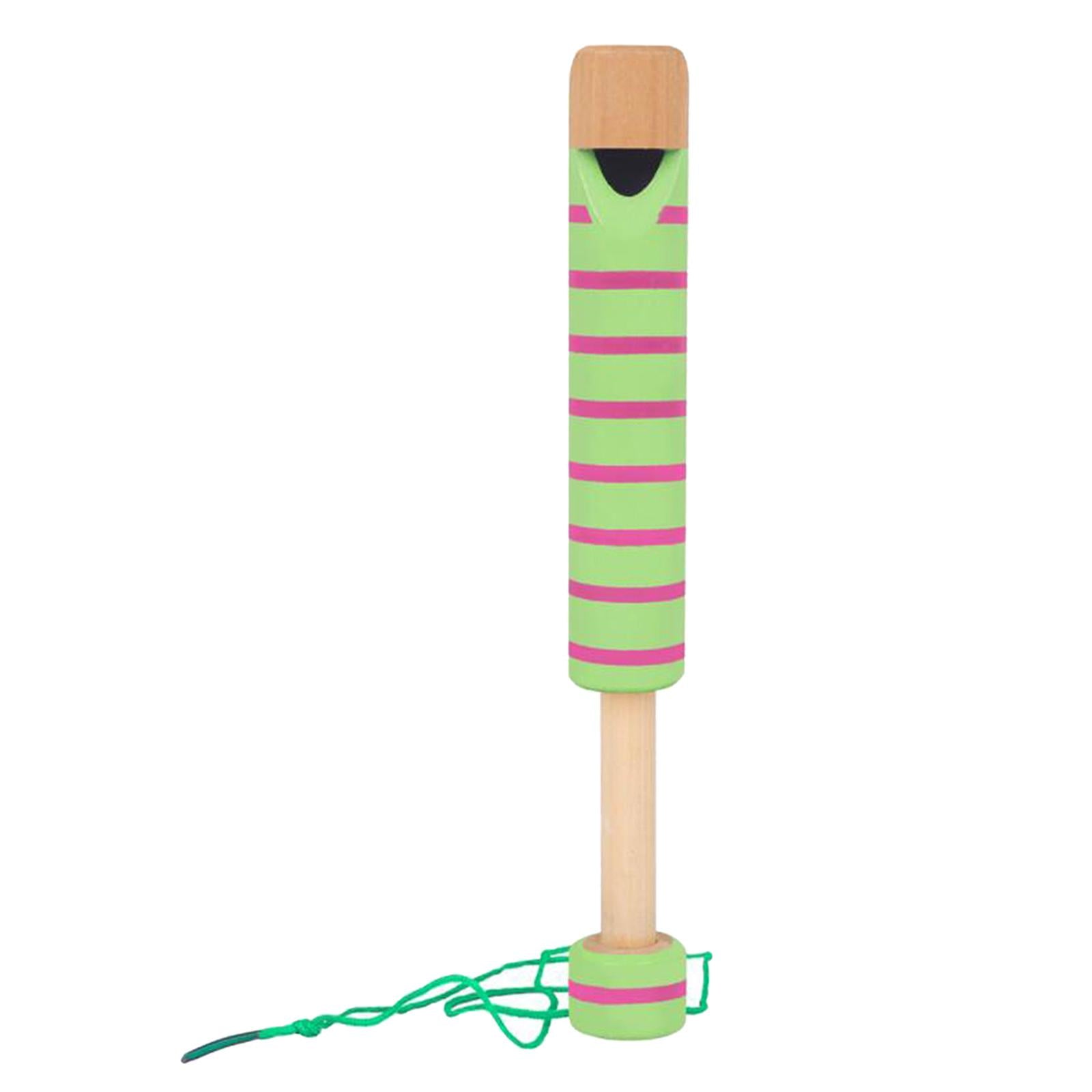 Wood Slide Whistle Toy Creativity Fun for Age 3 to 10 Kids green