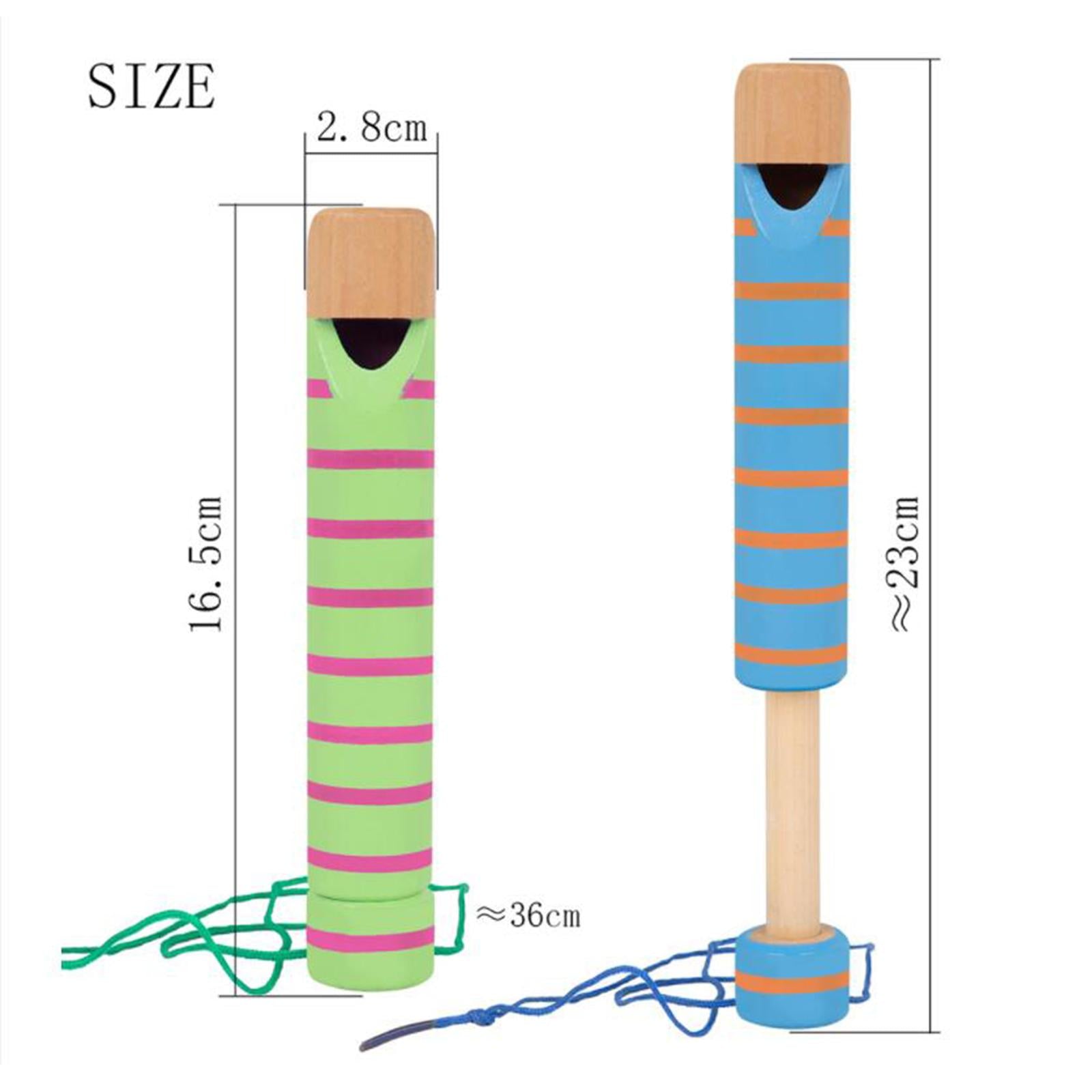 Wood Slide Whistle Toy Creativity Fun for Age 3 to 10 Kids blue