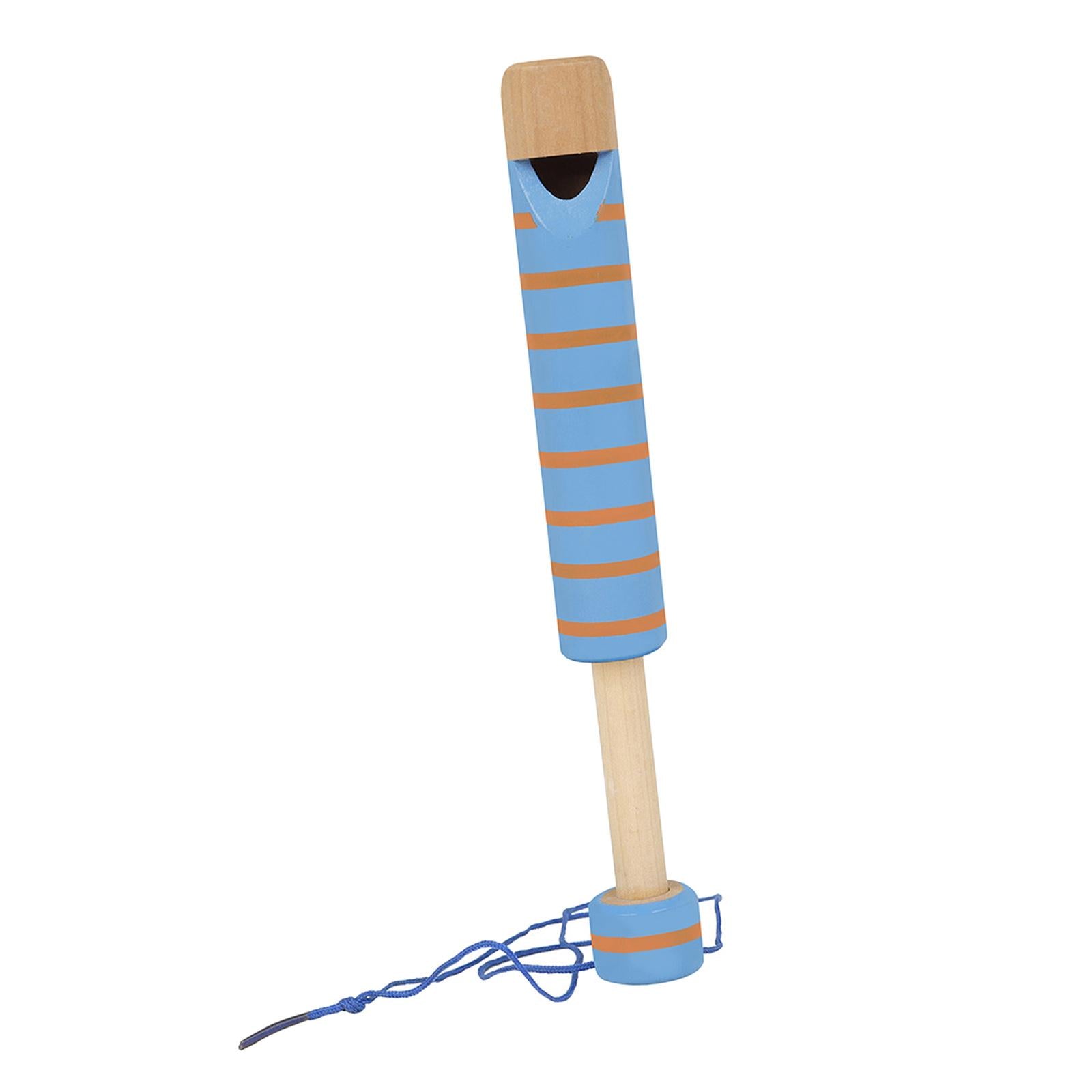 Wood Slide Whistle Toy Creativity Fun for Age 3 to 10 Kids blue