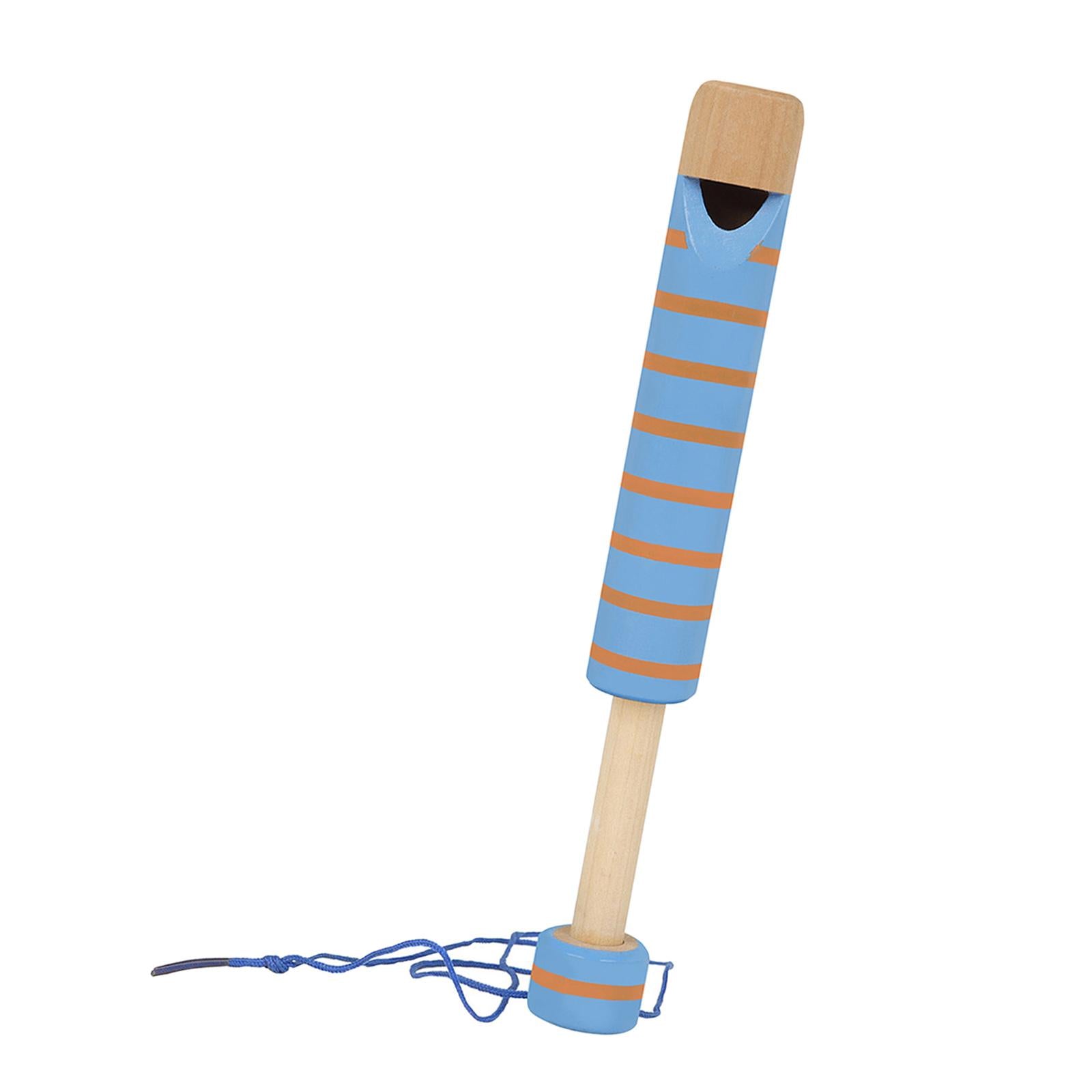 Wood Slide Whistle Toy Creativity Fun for Age 3 to 10 Kids blue