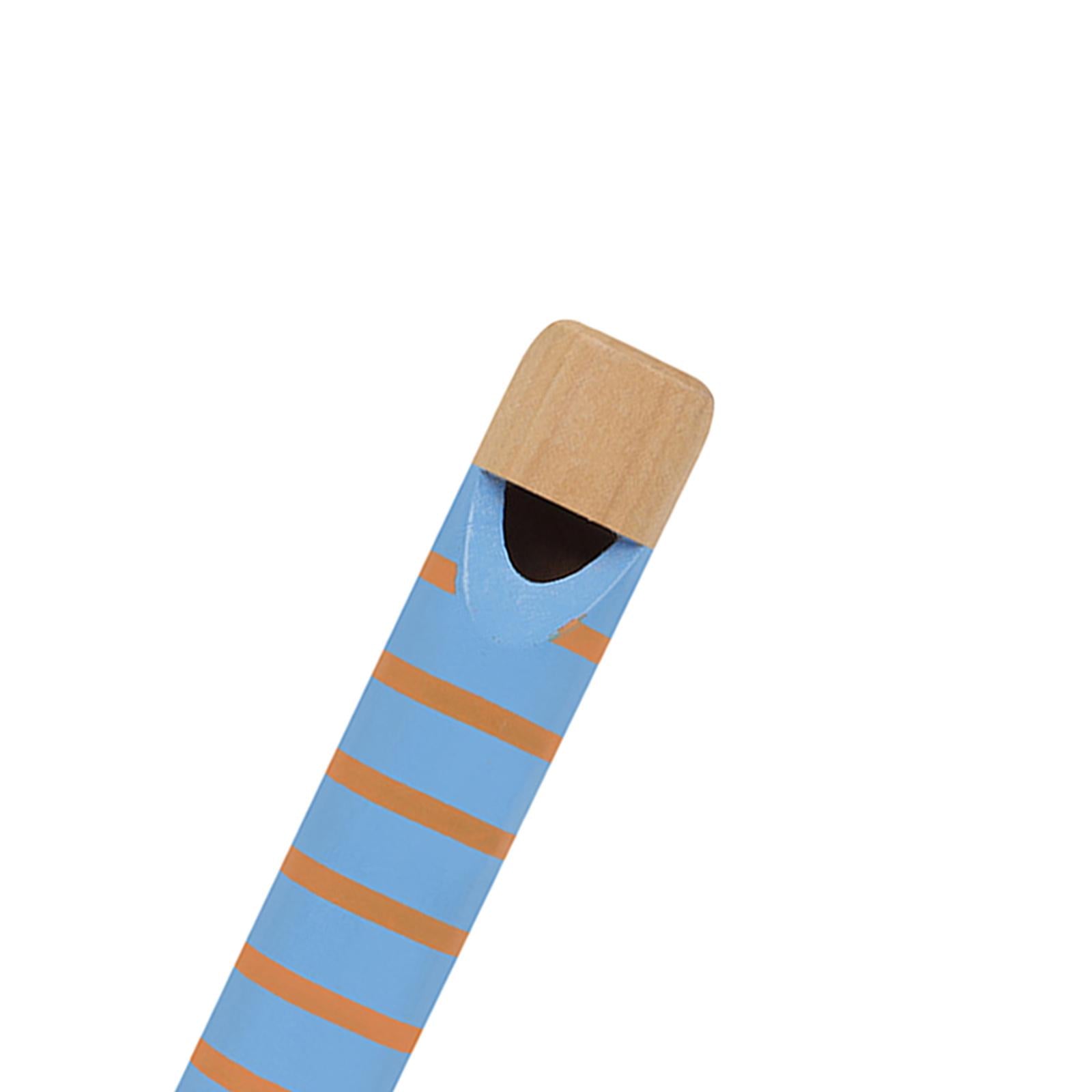Wood Slide Whistle Toy Creativity Fun for Age 3 to 10 Kids blue