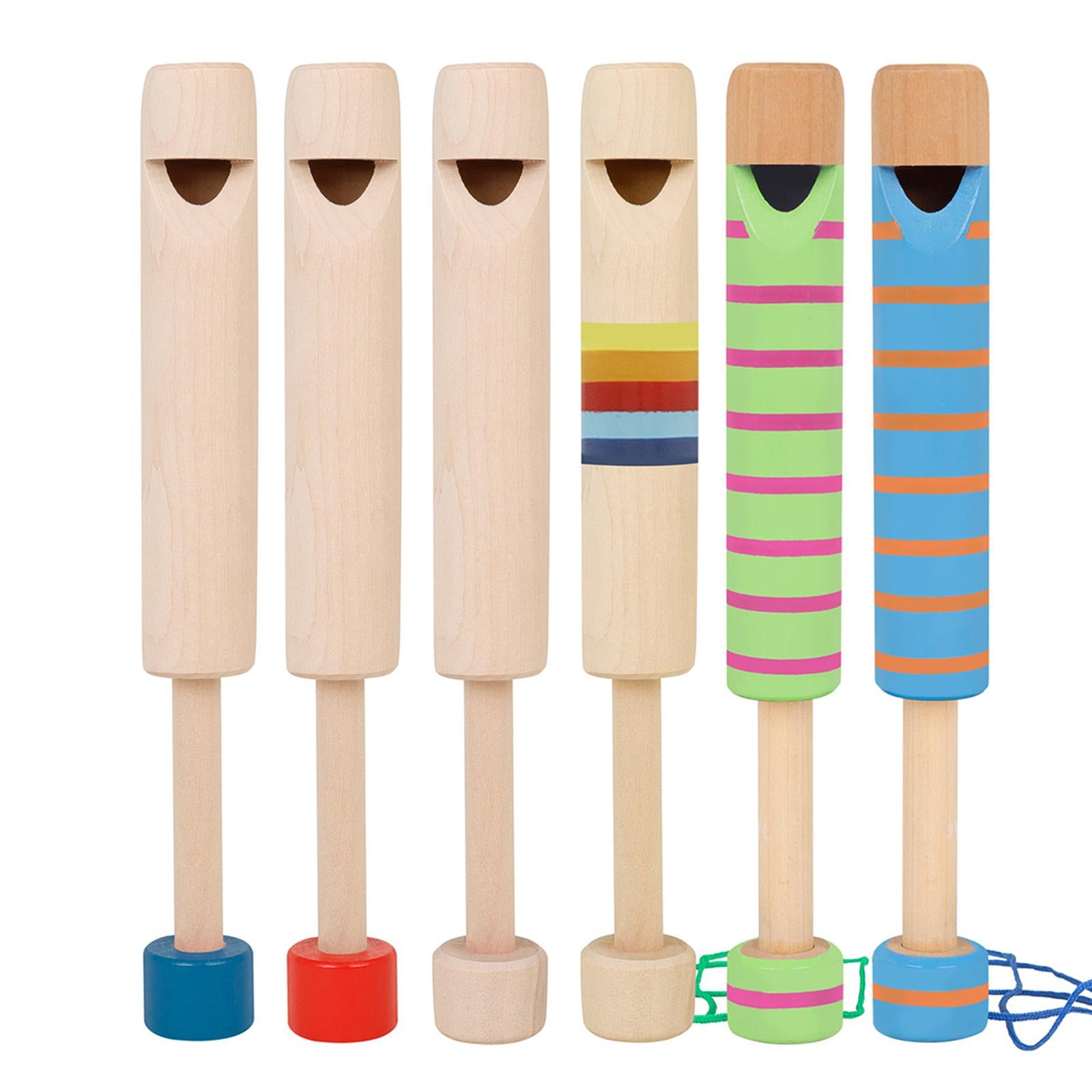 Wood Slide Whistle Toy Creativity Fun for Age 3 to 10 Kids blue