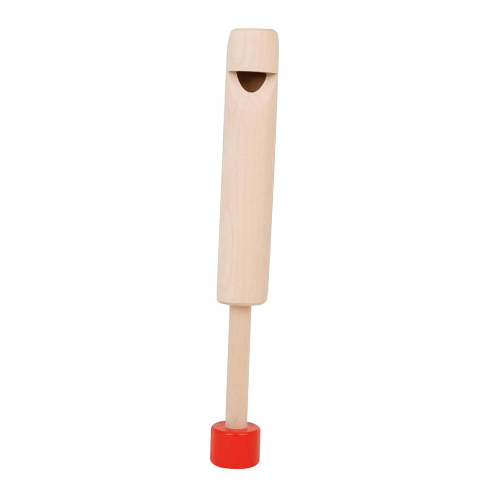 Wood Slide Whistle Toy Creativity Fun for Age 3 to 10 Kids red handle