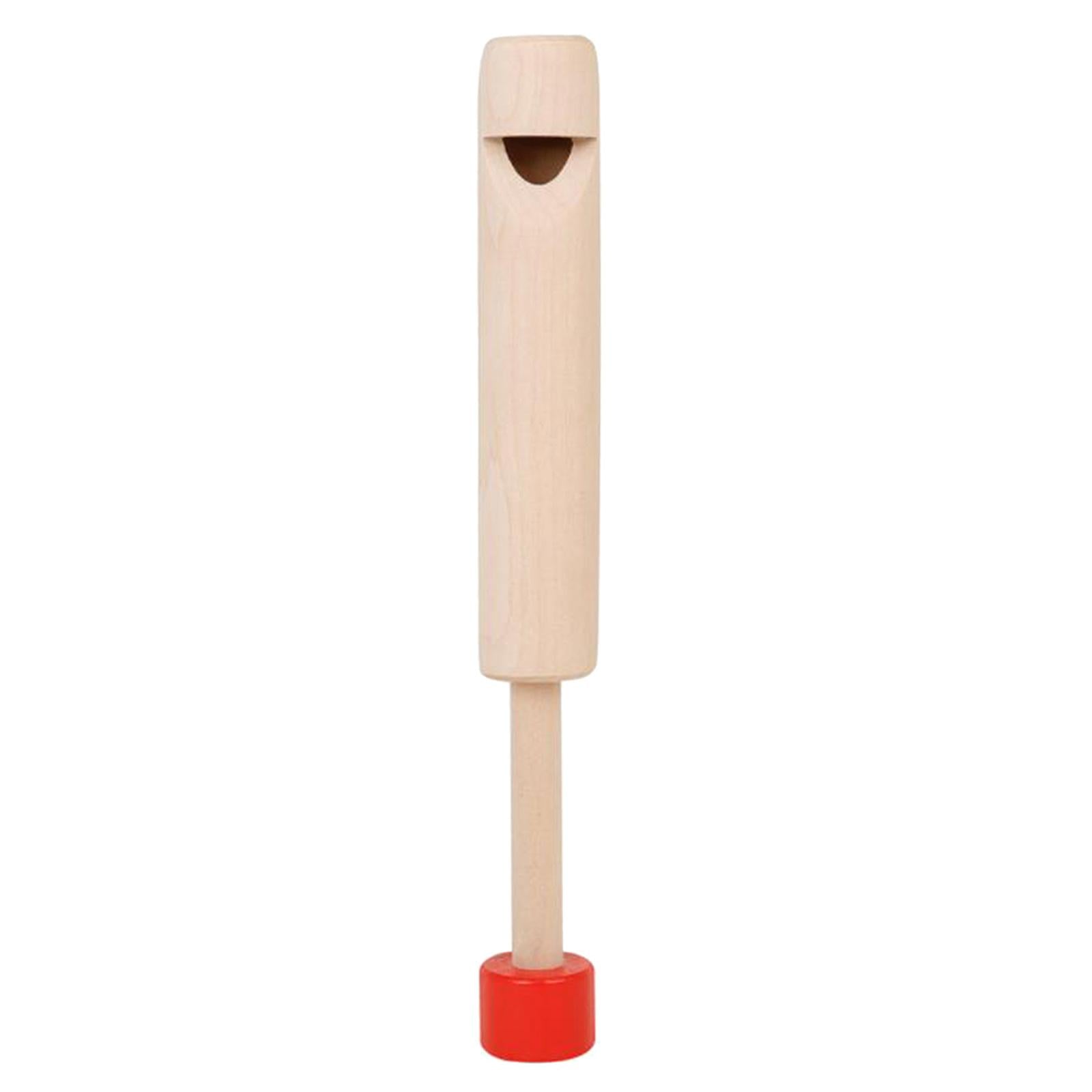 Wood Slide Whistle Toy Creativity Fun for Age 3 to 10 Kids red handle
