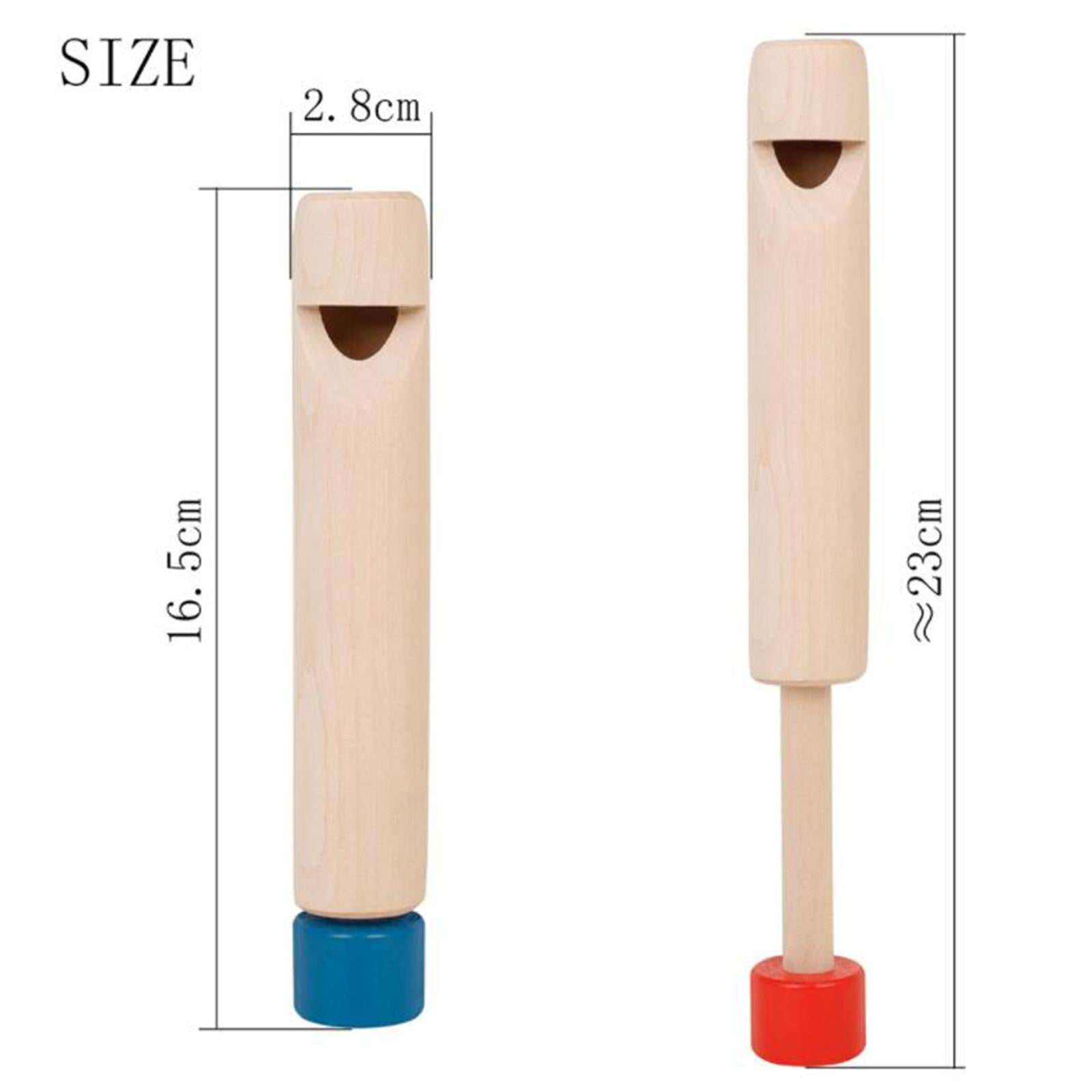Wood Slide Whistle Toy Creativity Fun for Age 3 to 10 Kids blue handle