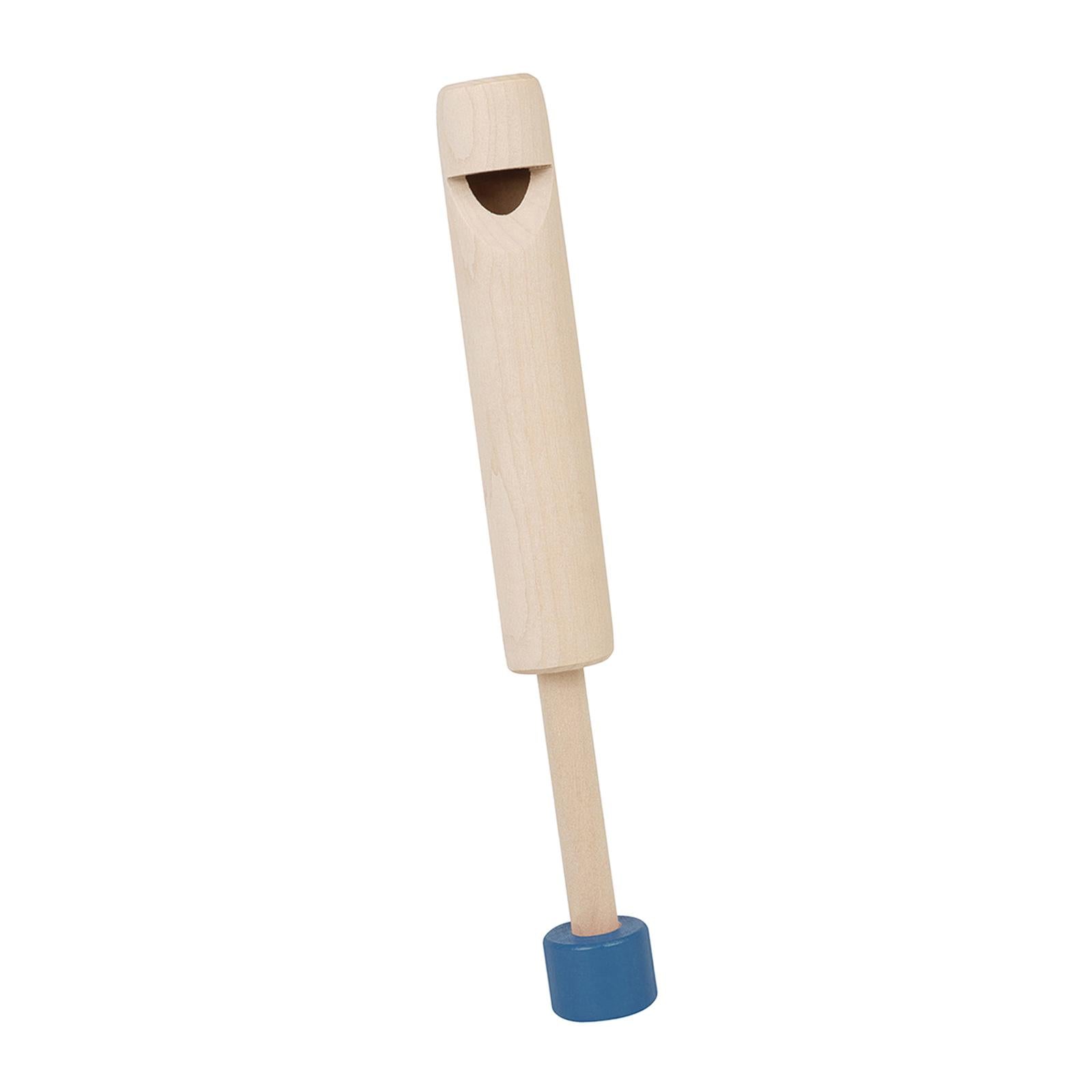 Wood Slide Whistle Toy Creativity Fun for Age 3 to 10 Kids blue handle