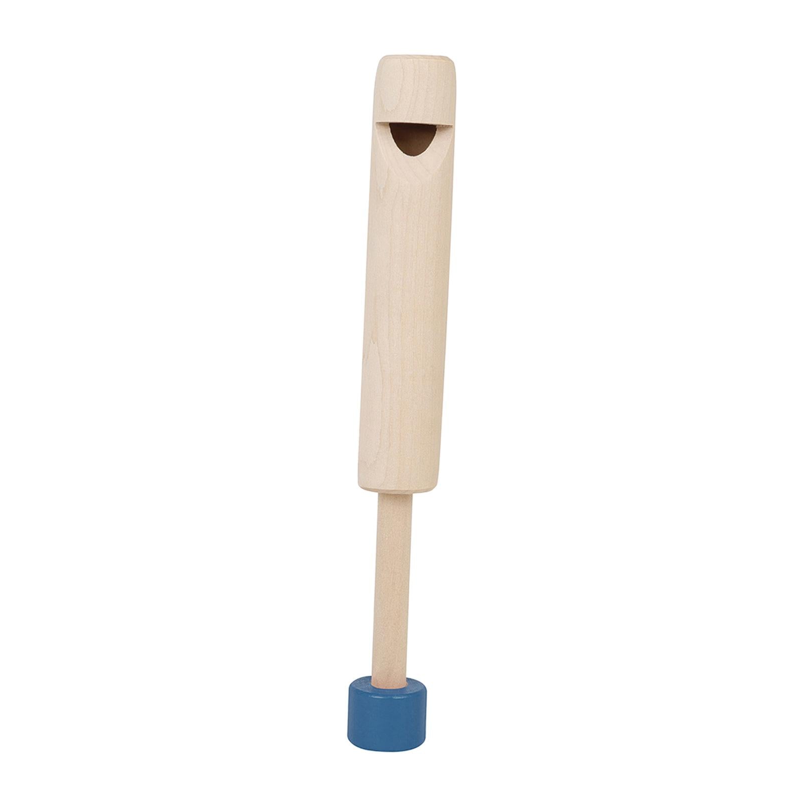 Wood Slide Whistle Toy Creativity Fun for Age 3 to 10 Kids blue handle