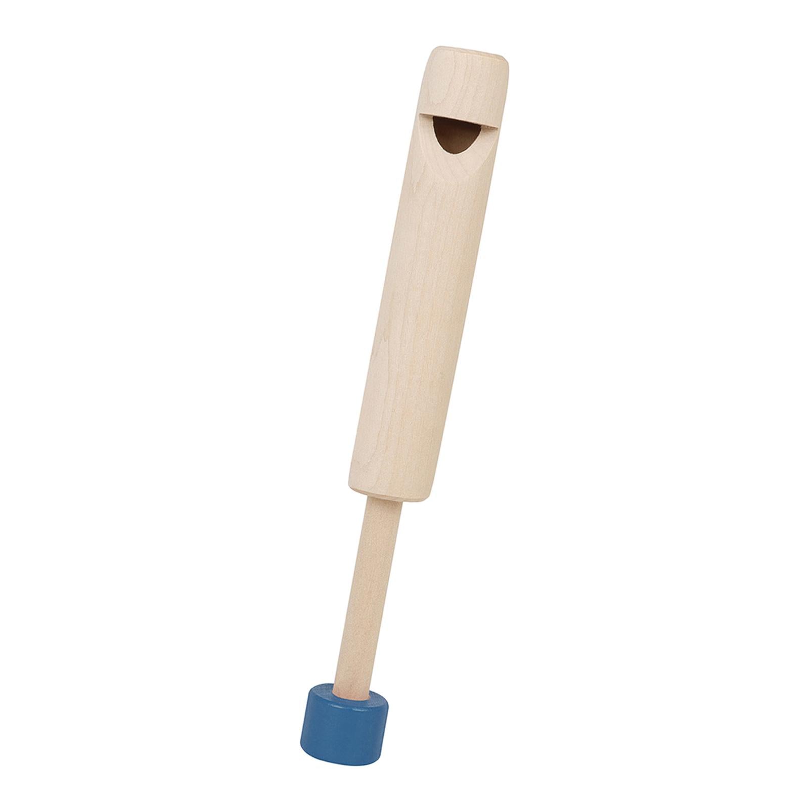 Wood Slide Whistle Toy Creativity Fun for Age 3 to 10 Kids blue handle