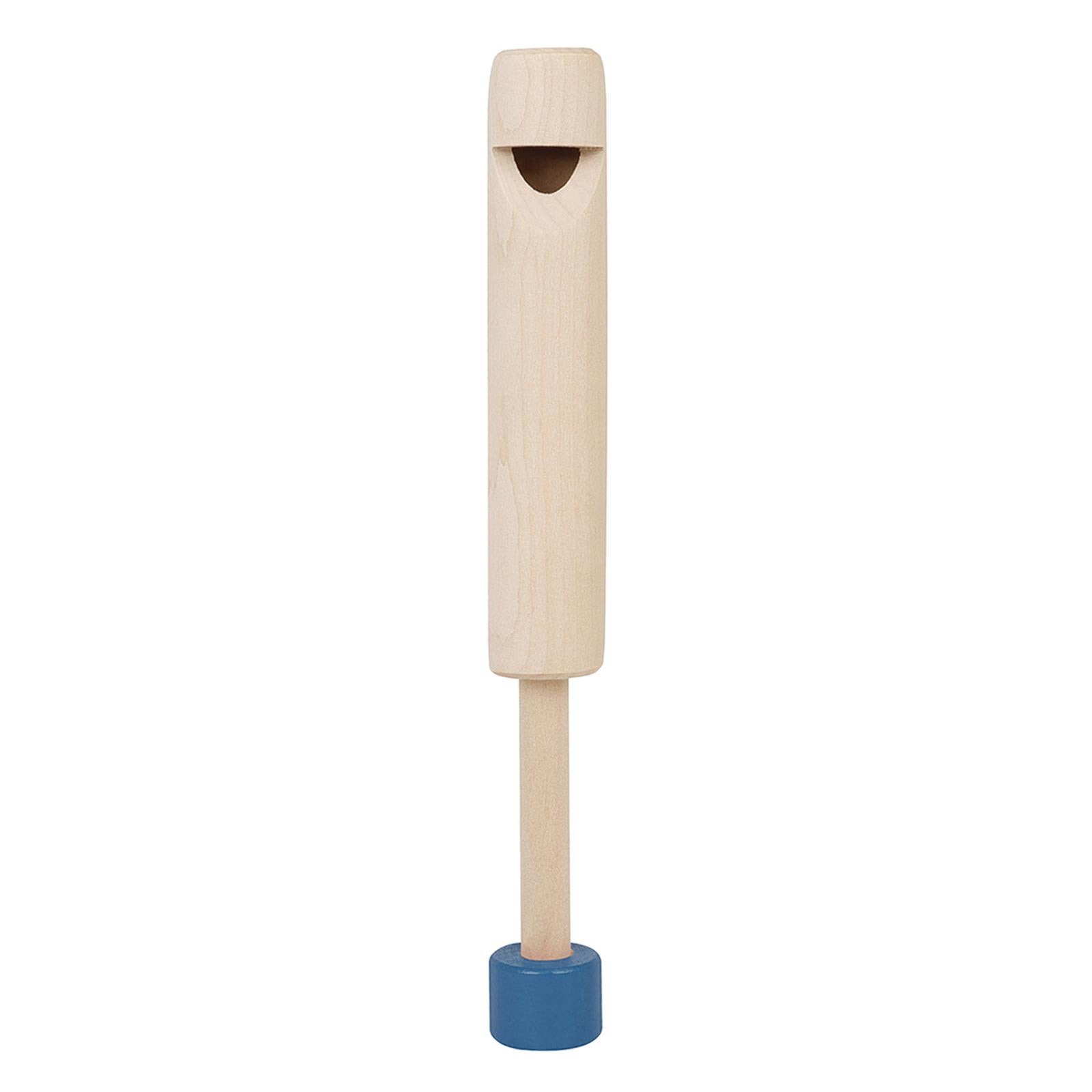 Wood Slide Whistle Toy Creativity Fun for Age 3 to 10 Kids blue handle