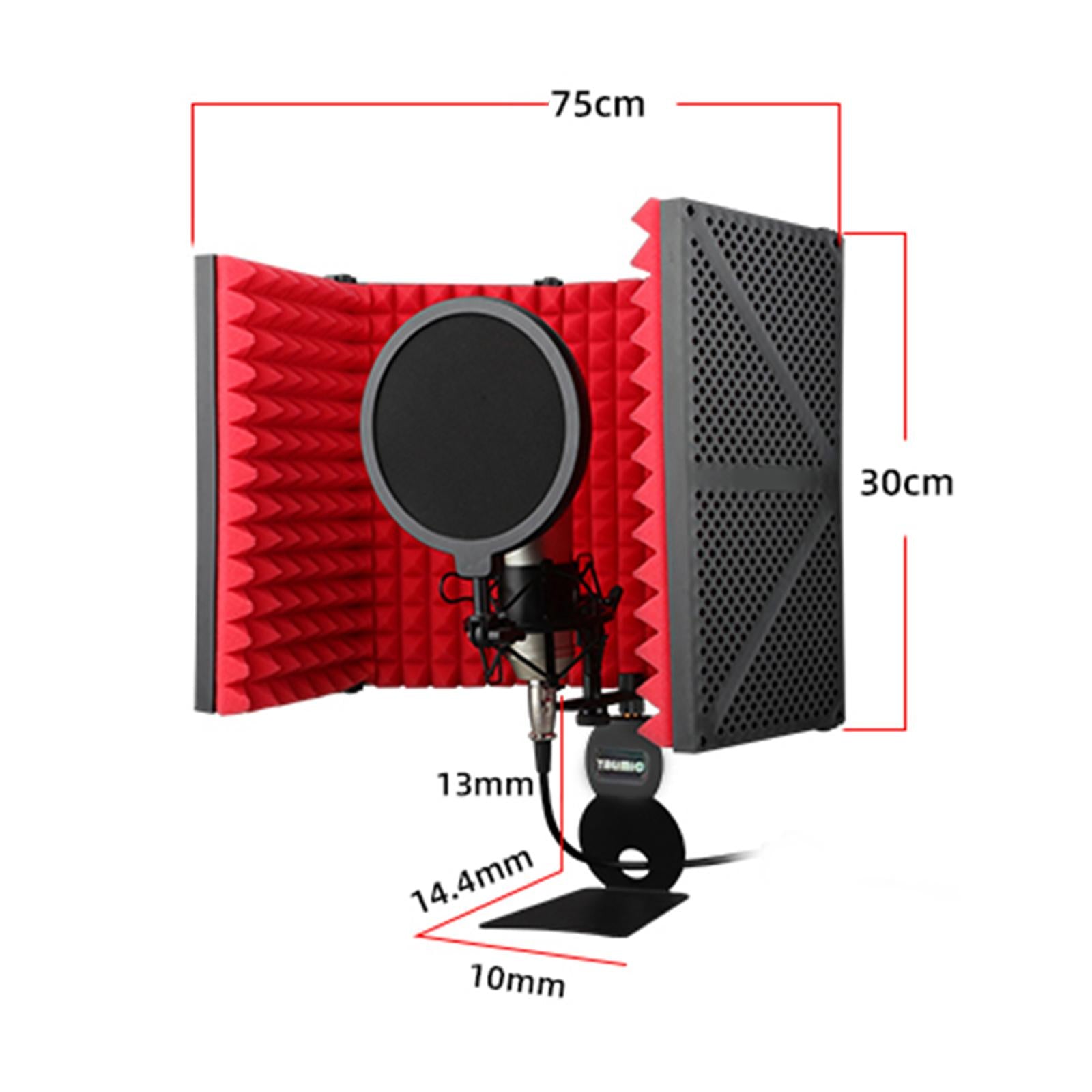 Professional Microphone Isolation Shield, Pop's Filter, Mic Sound Absorbing 5 Panels Set