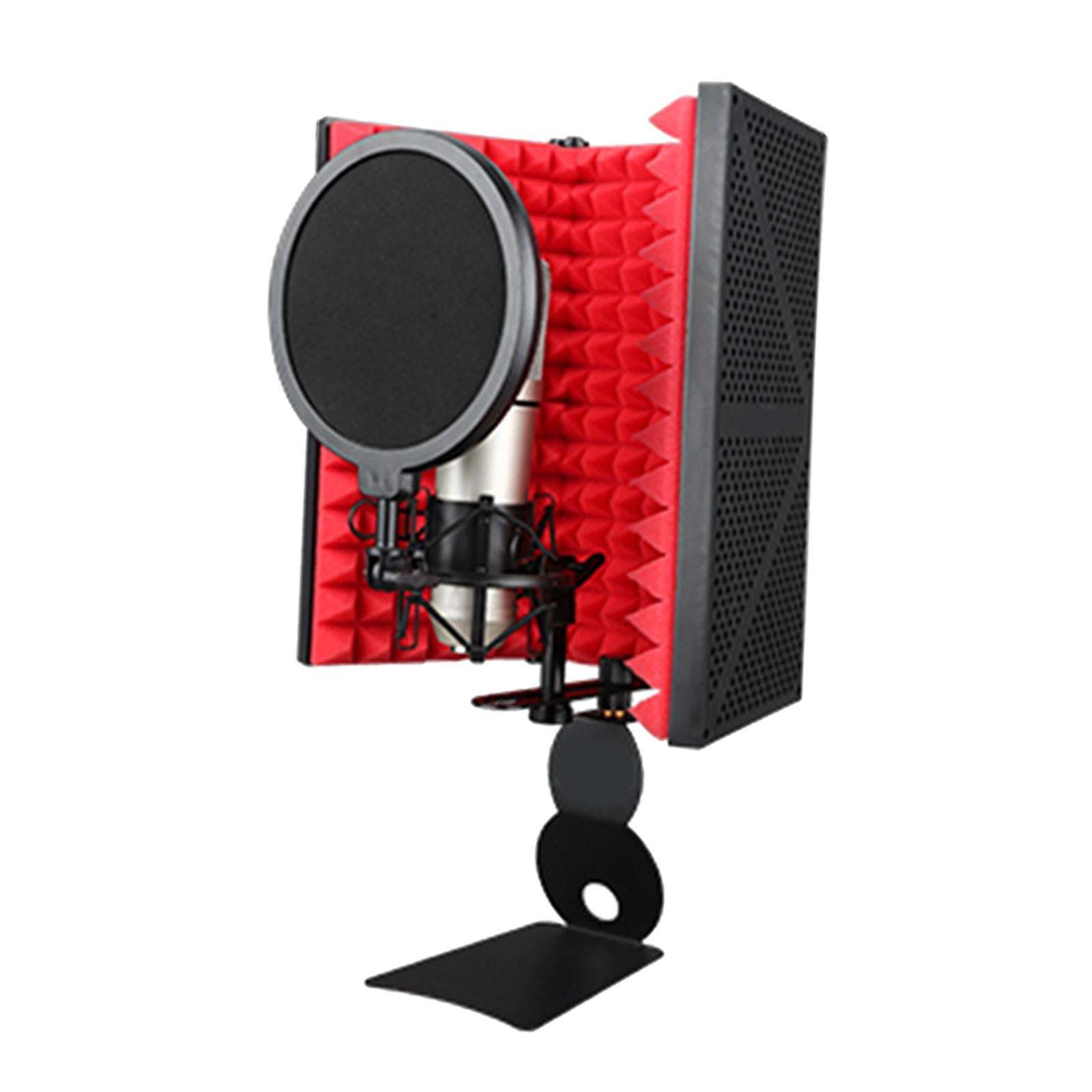 Professional Microphone Isolation Shield, Pop's Filter, Mic Sound Absorbing 3 Panels Set