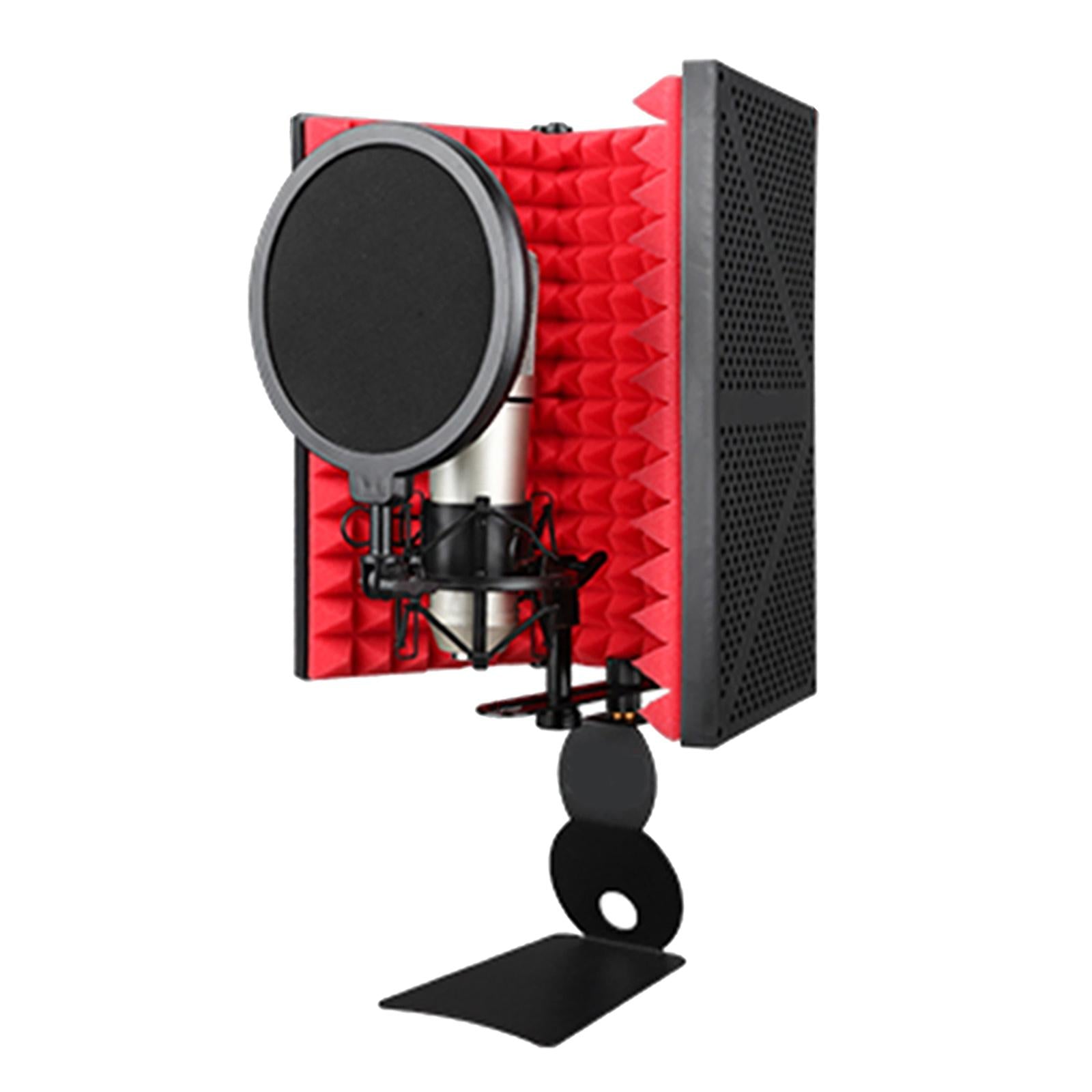 Professional Microphone Isolation Shield, Pop's Filter, Mic Sound Absorbing 3 Panels Set