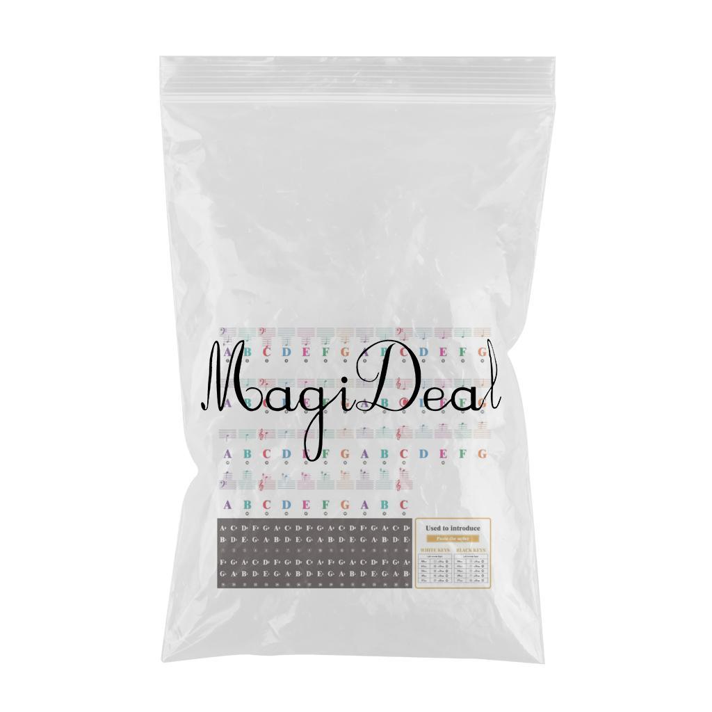 Full Set Piano Keyboard Sticker Key Note for 88/61/54/49 Key Beginner Kids