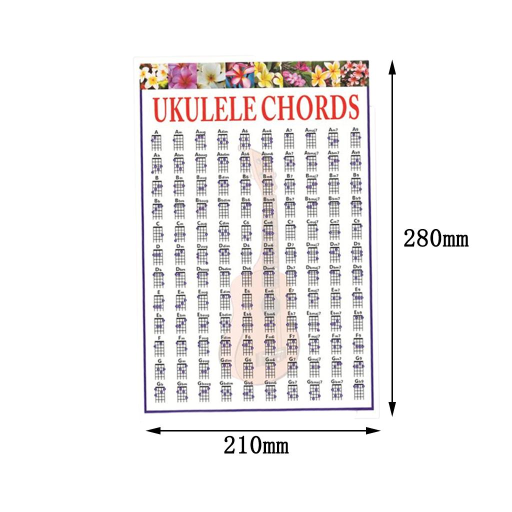 Chord & Scale Lesson Chart Guitar Chord Diagrams for Bass Guitar Accessories S