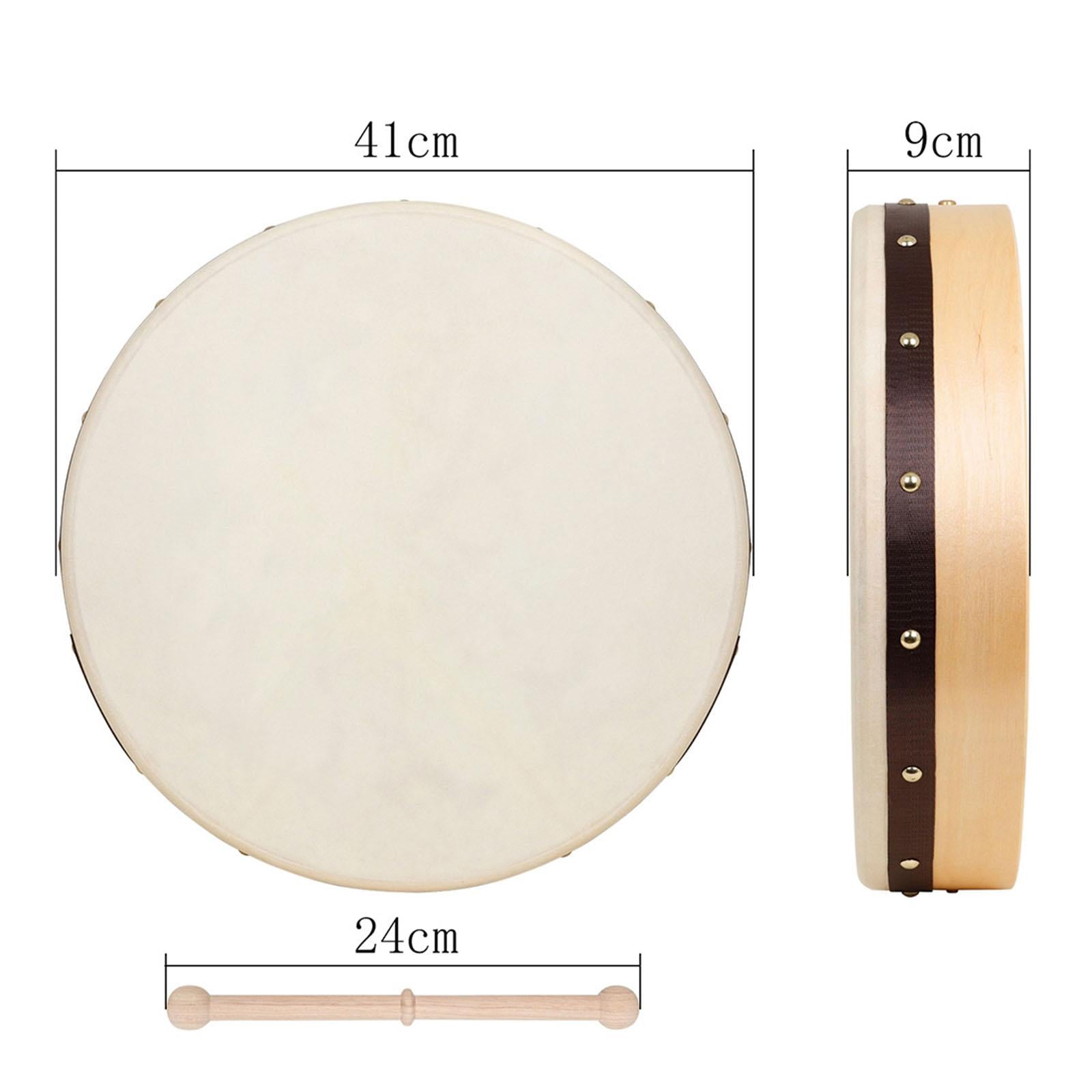 WOODEN TAMBOURINES AND HAND DRUMS PERCUSSION MUSICAL INSTRUMENTS 16in