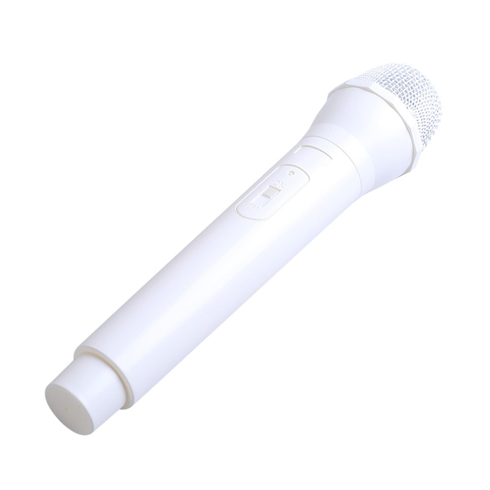 Simulated Kids Microphone Toy Pretend Play Mics for Girls Boys Chldren White