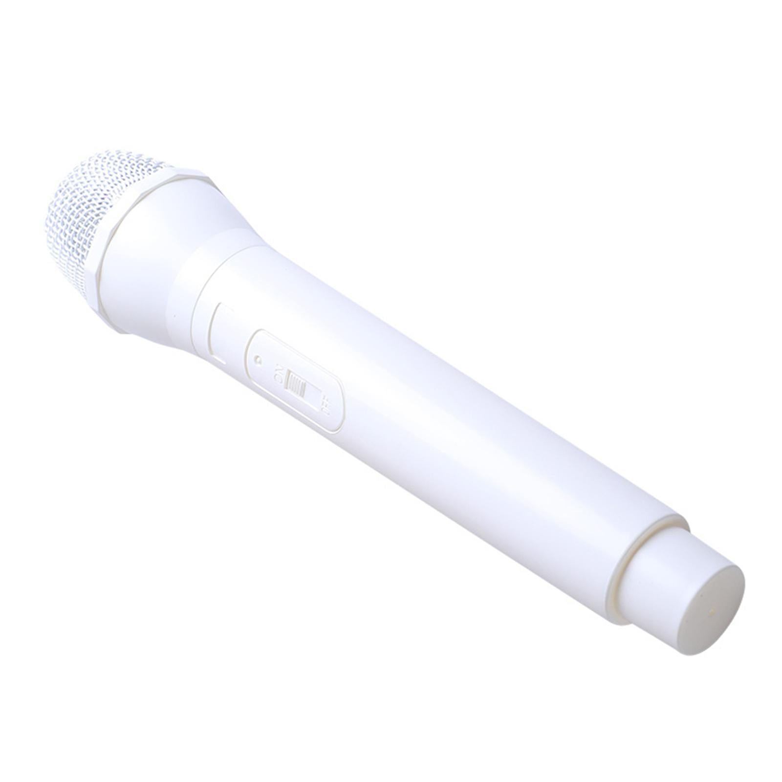 Simulated Kids Microphone Toy Pretend Play Mics for Girls Boys Chldren White