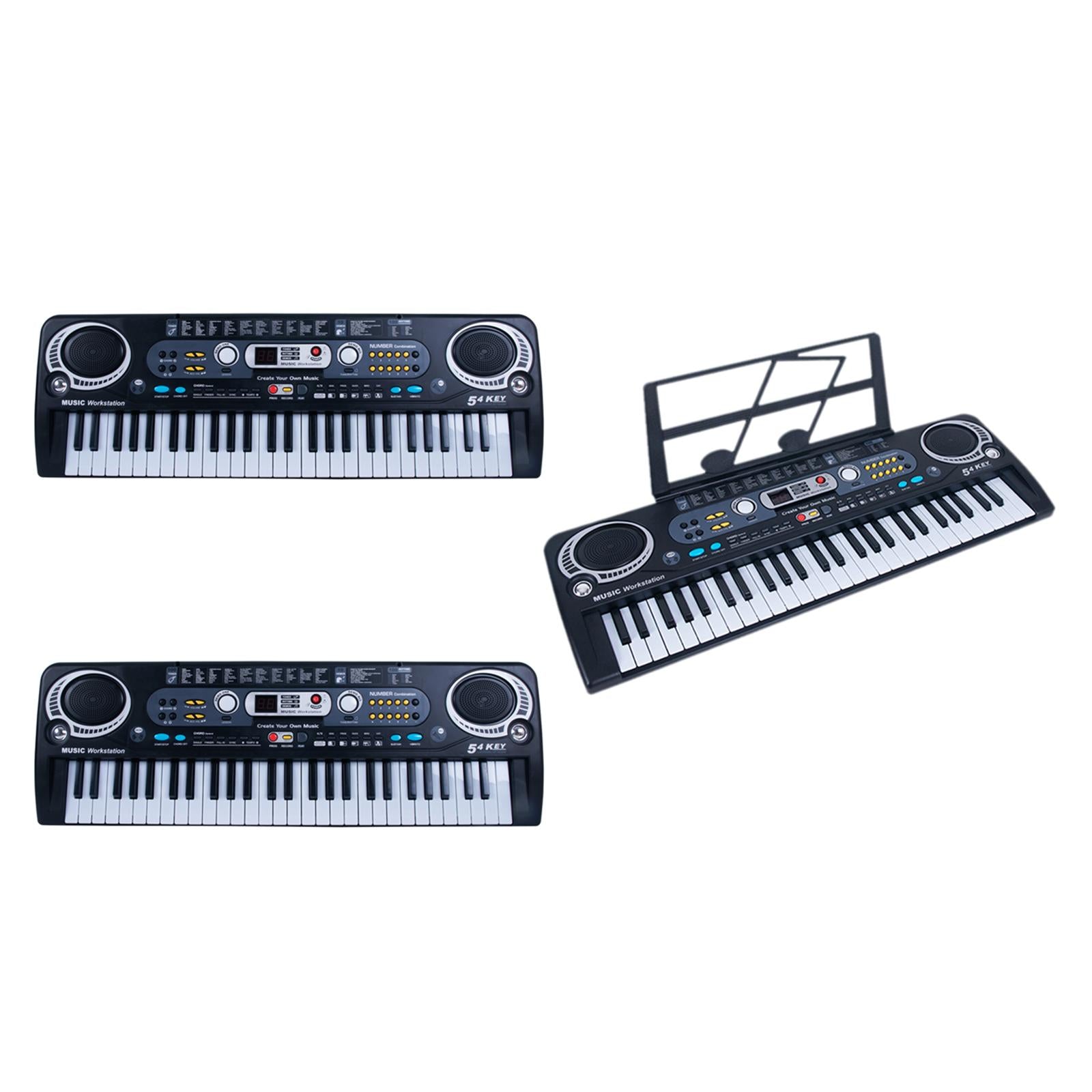 Electronic Piano 54 Key with LED Screen for Educational Musical Toy Beginner USB Cable