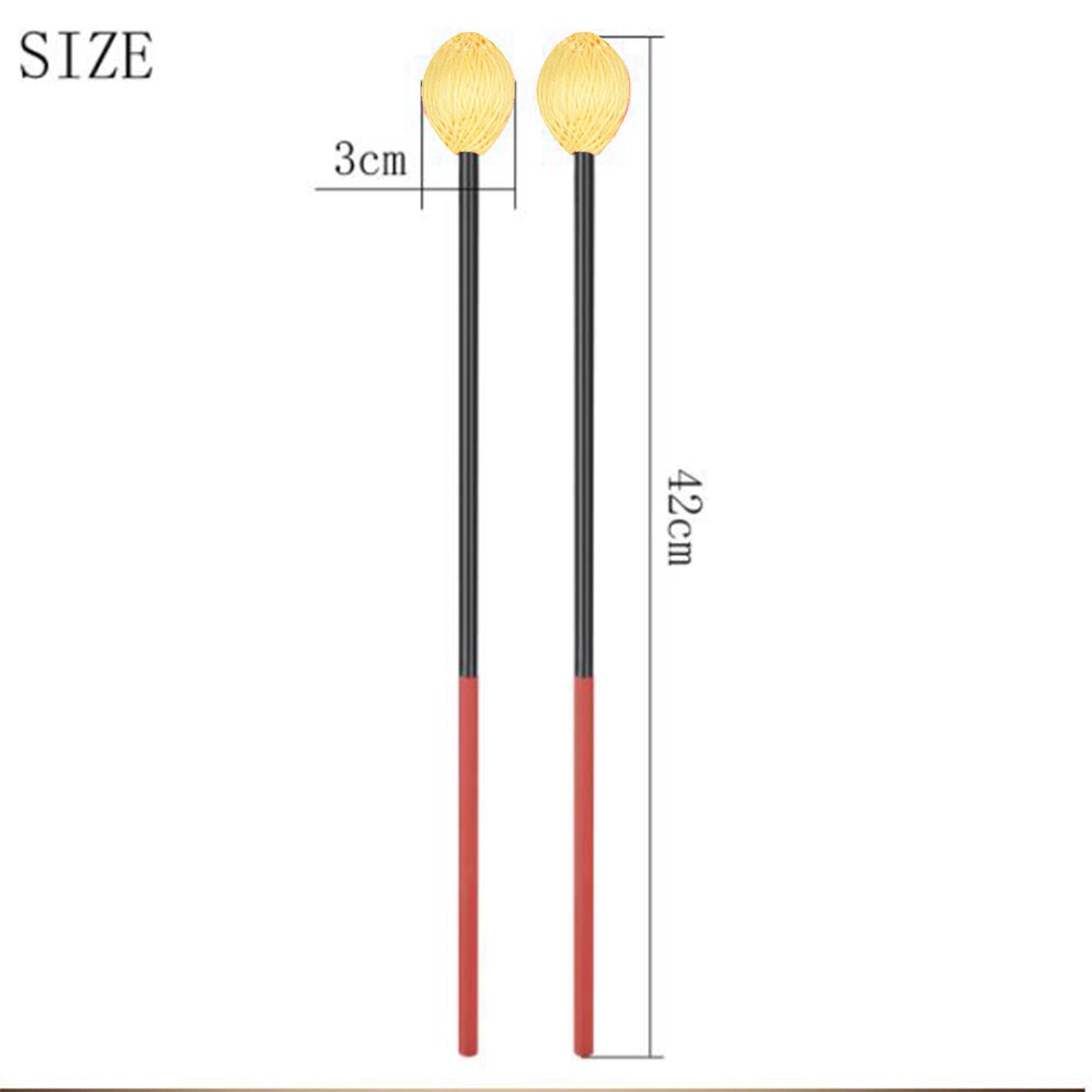 Marimba Mallets Mallet Sticks for Instrument Accessories Wood Block Chime Yellow