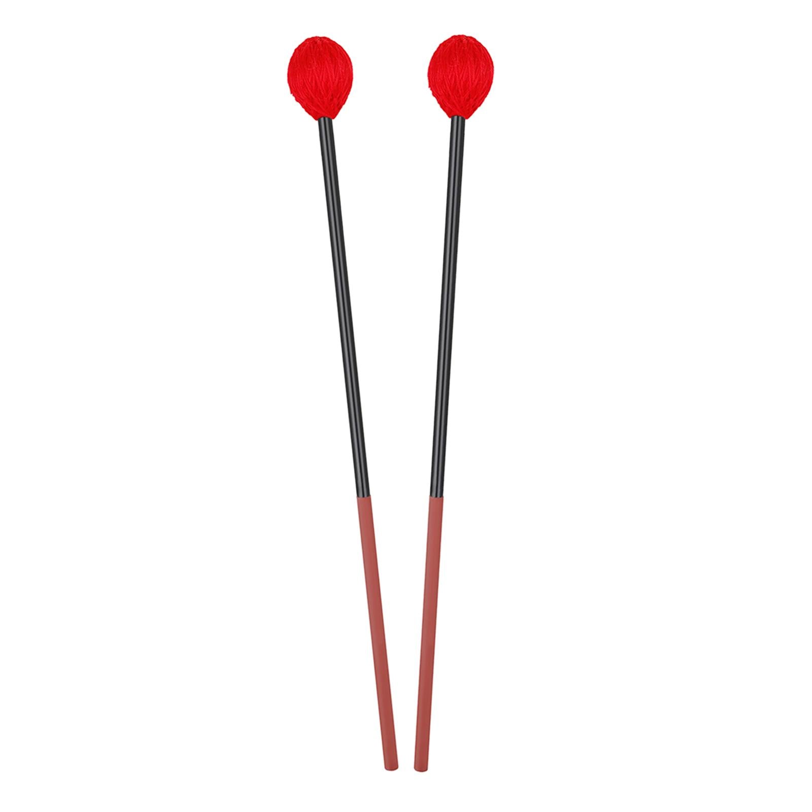 Marimba Mallets Mallet Sticks for Instrument Accessories Wood Block Chime Red