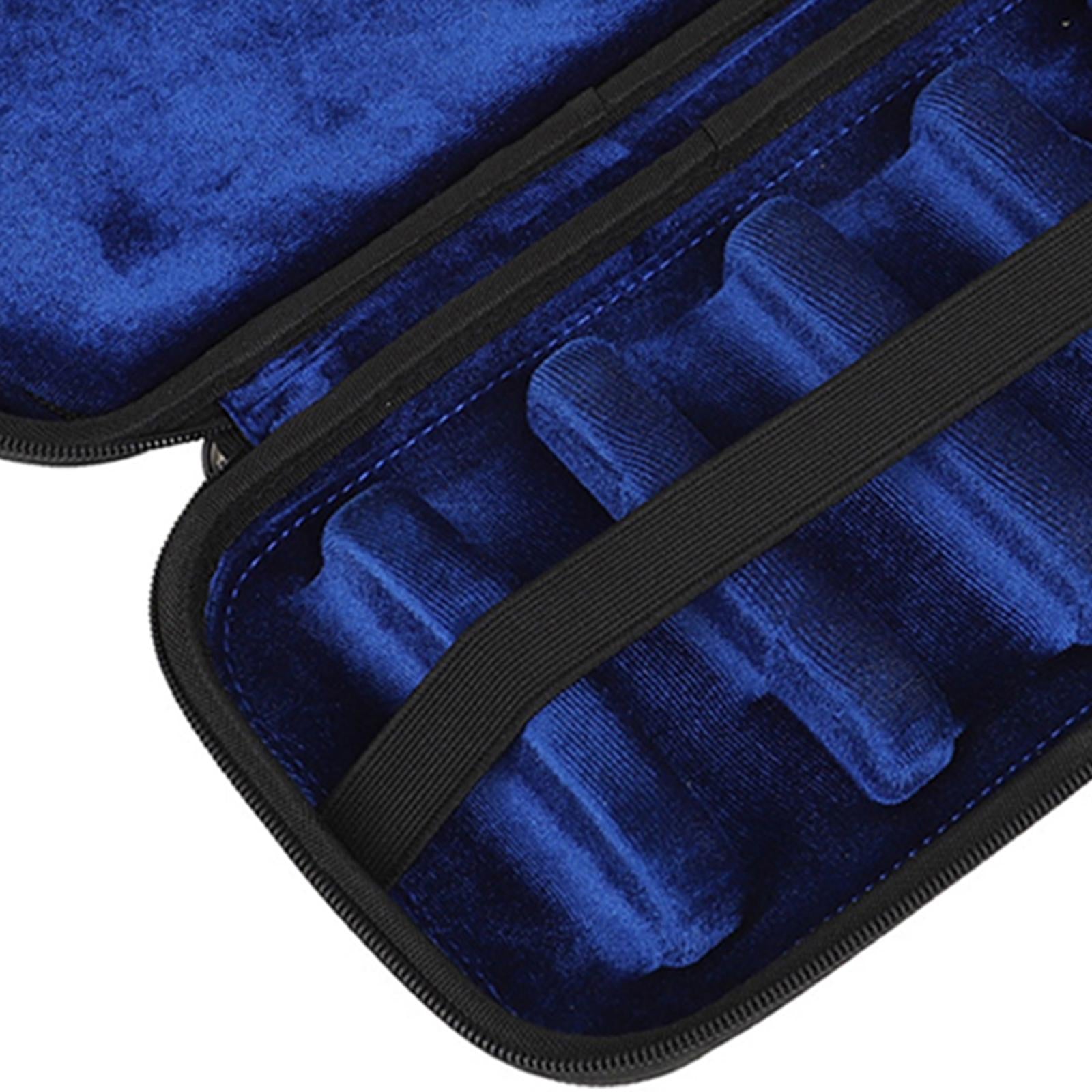 Lightweight Saxphone Mouthpiece Case with Removable Wrist Strap 6 Slots