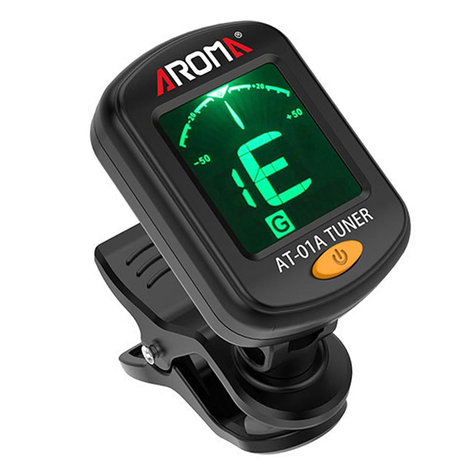 Clip-On LCD Digital Tuner for Guitar, Bass, Violin, Ukulele, Chromatic