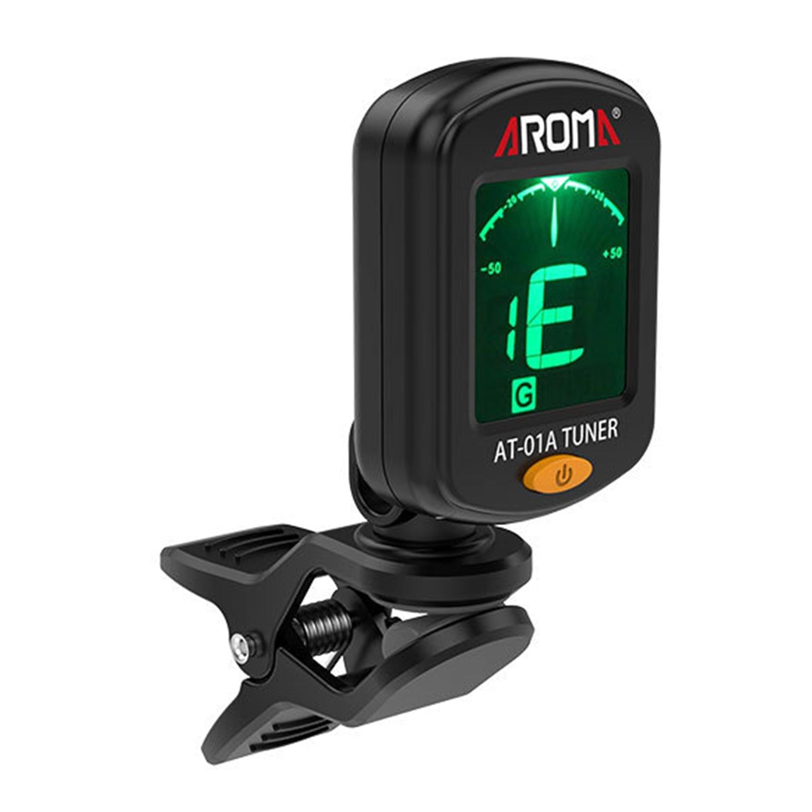 Clip-On LCD Digital Tuner for Guitar, Bass, Violin, Ukulele, Chromatic