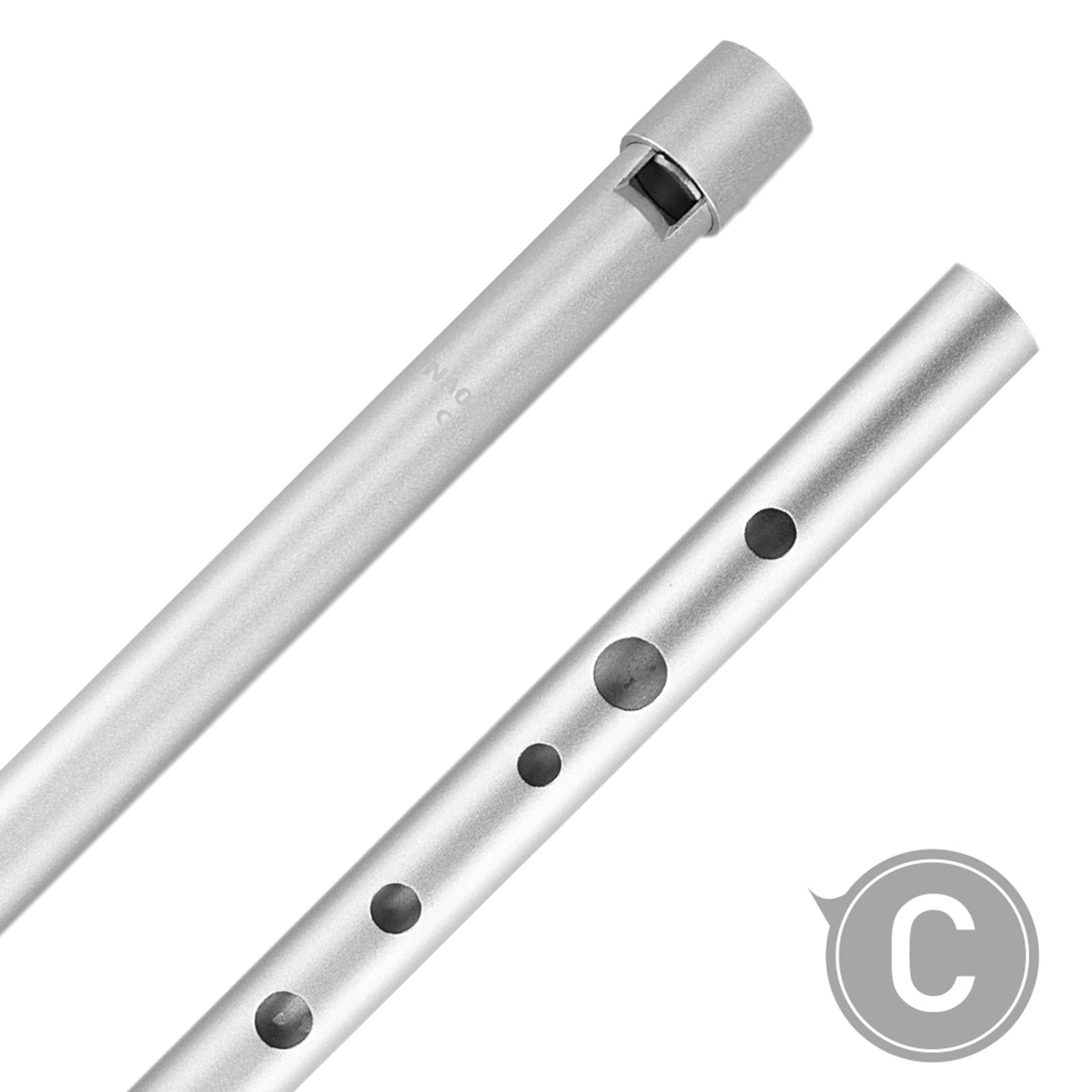 Portable Flute Whistling Instrument 6 Hole Aluminum for Beginners Kids C
