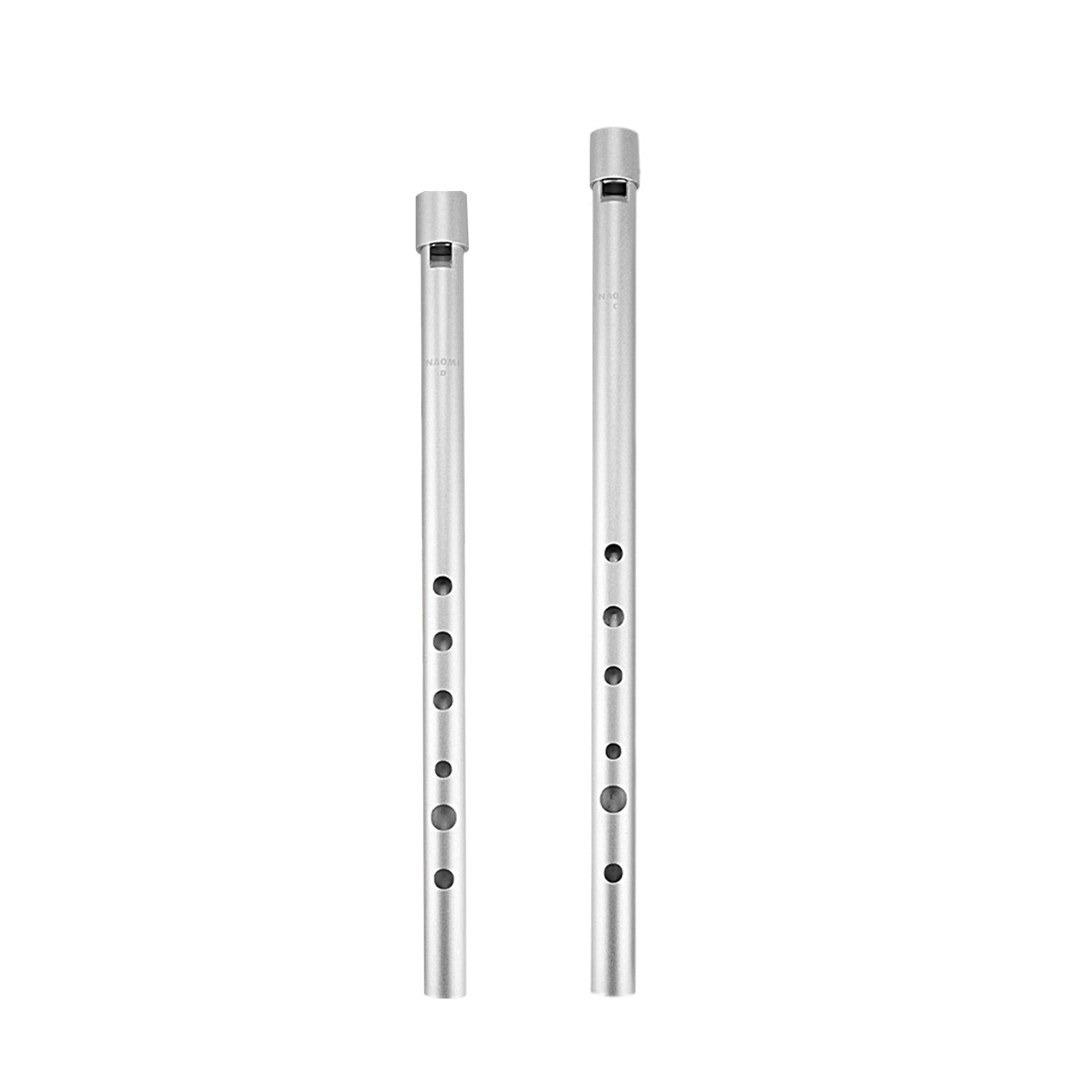 Portable Flute Whistling Instrument 6 Hole Aluminum for Beginners Kids C