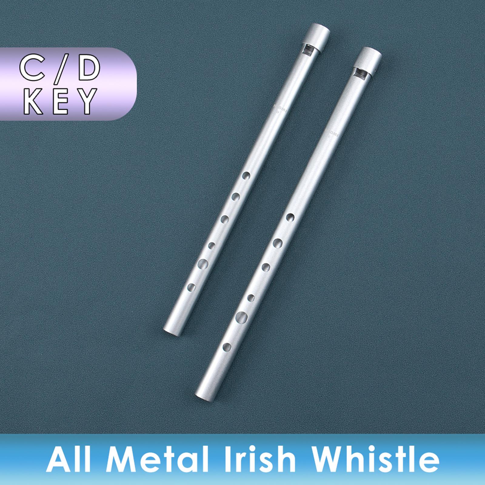 Portable Flute Whistling Instrument 6 Hole Aluminum for Beginners Kids C