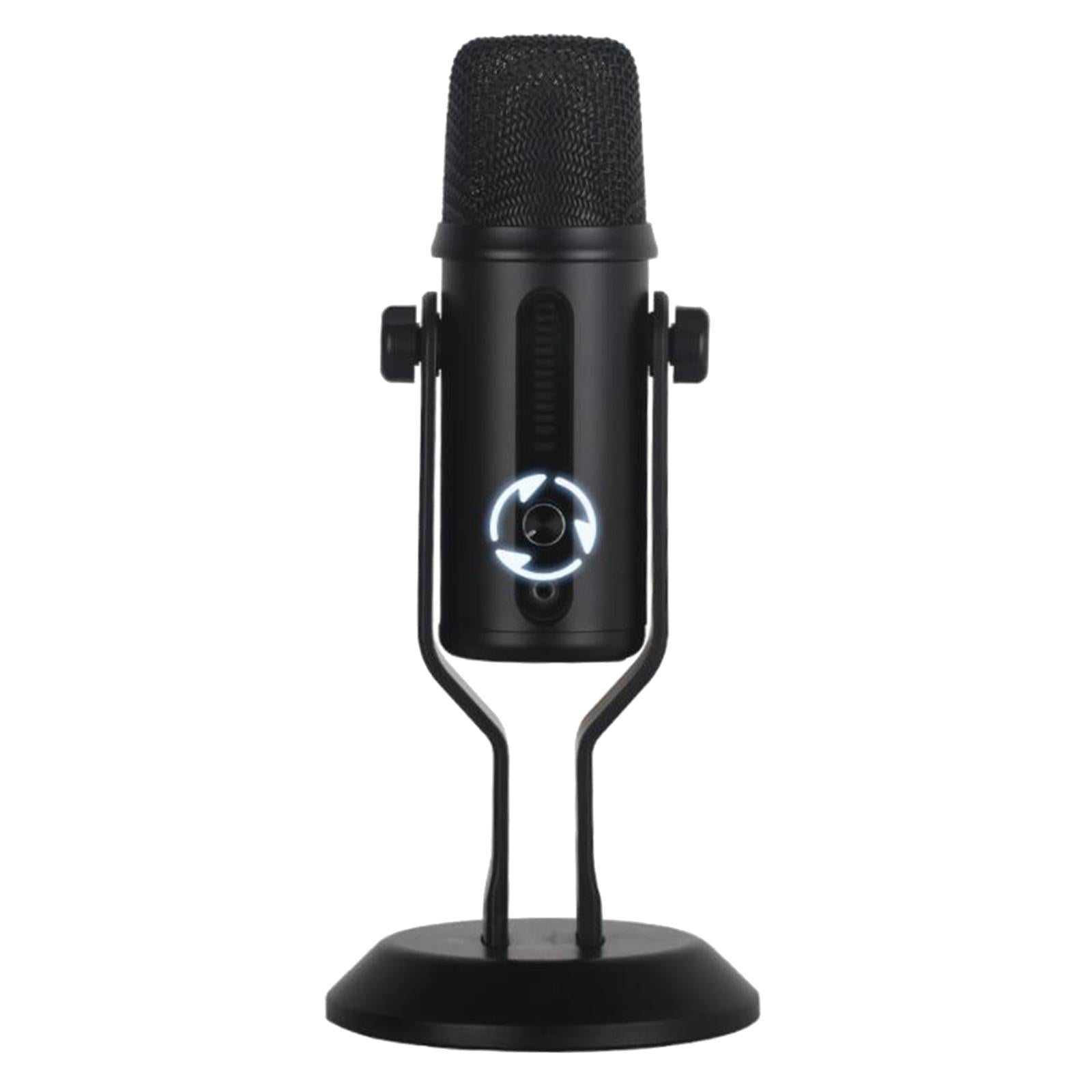 Wireless USB Microphone High Performance for Podcasting Streaming Black