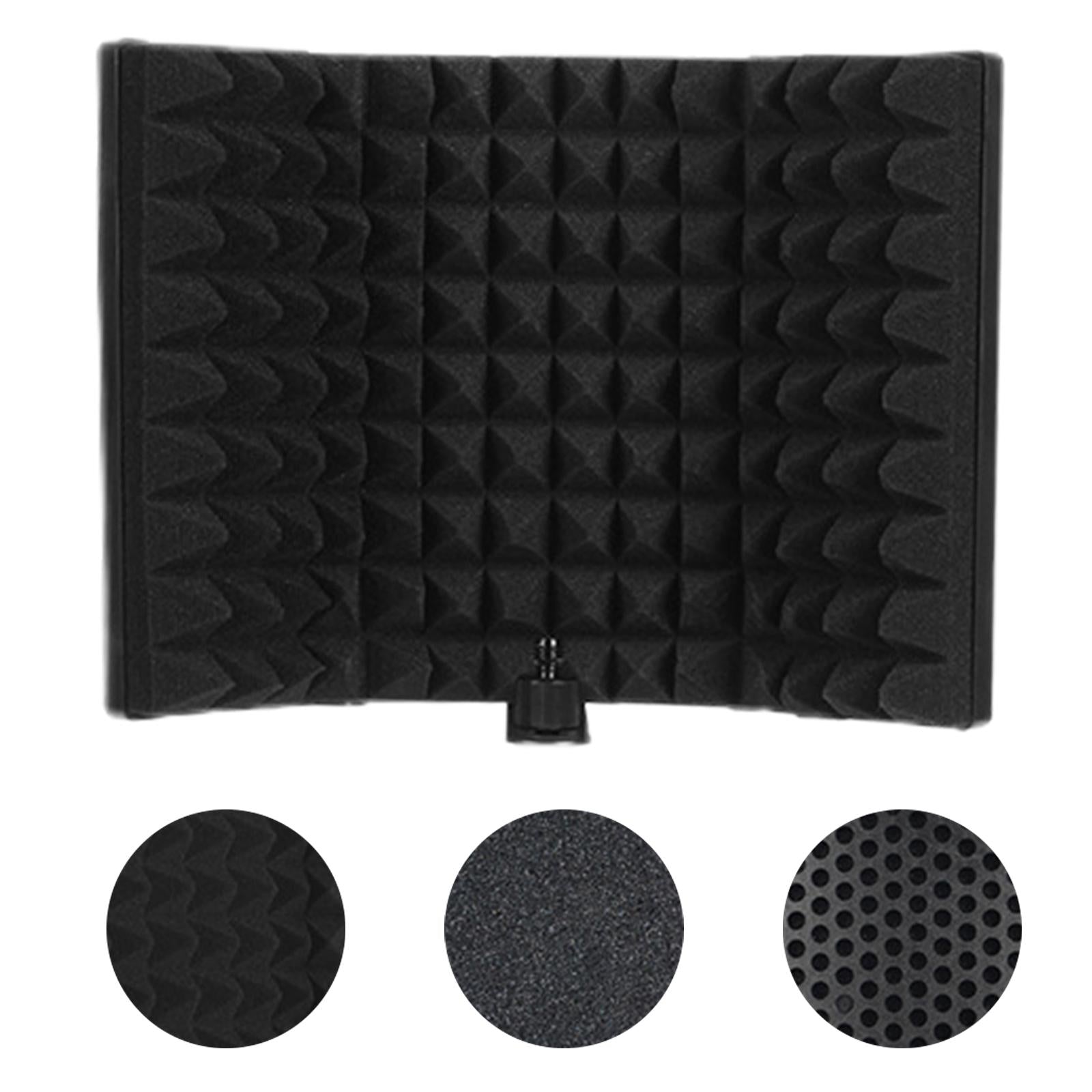 Microphone Isolation Shield, 3-Panel Mic Sound Absorbing Foam Recording Without stand